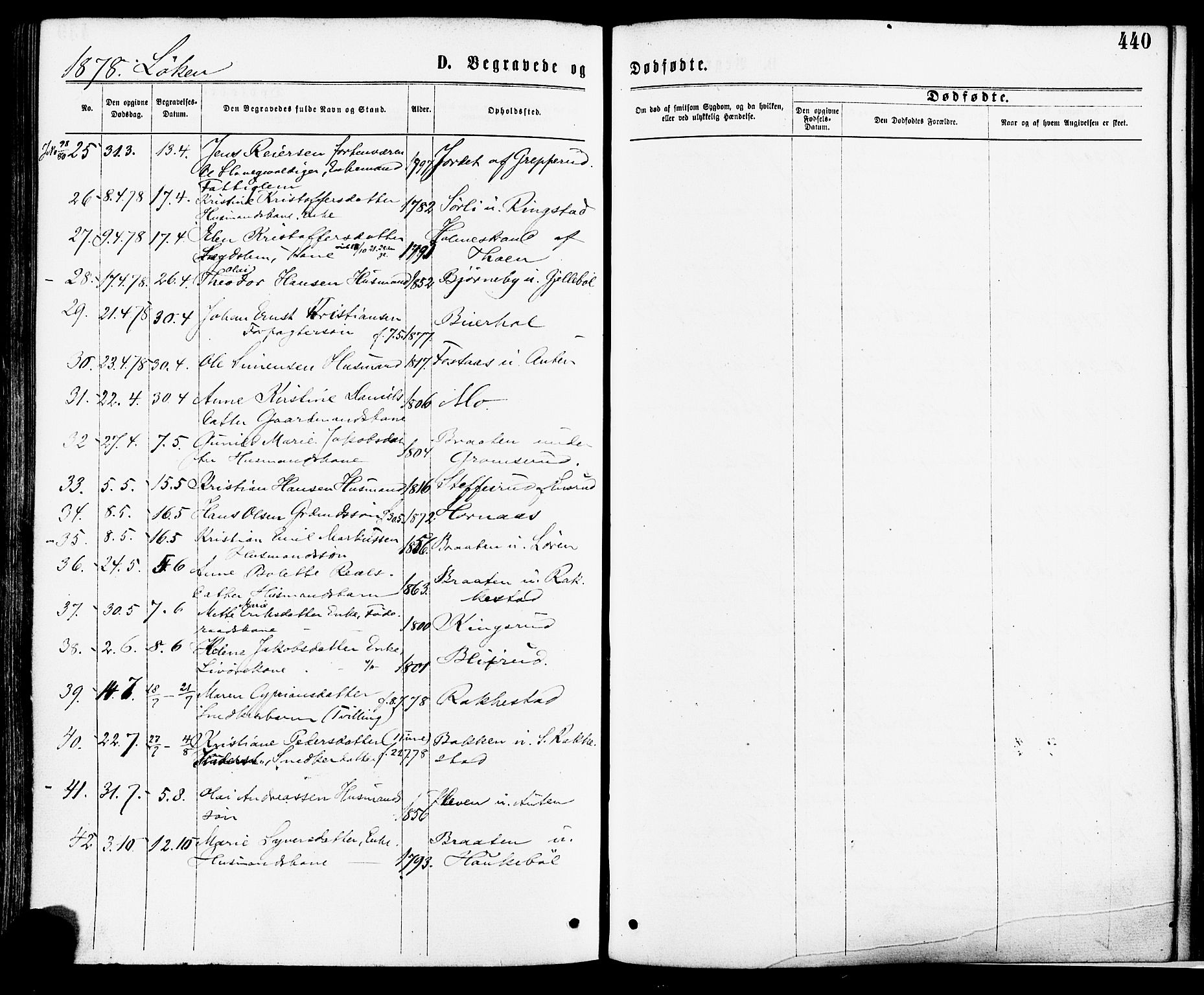 Høland prestekontor Kirkebøker, AV/SAO-A-10346a/F/Fa/L0012.a: Parish register (official) no. I 12A, 1869-1879, p. 440