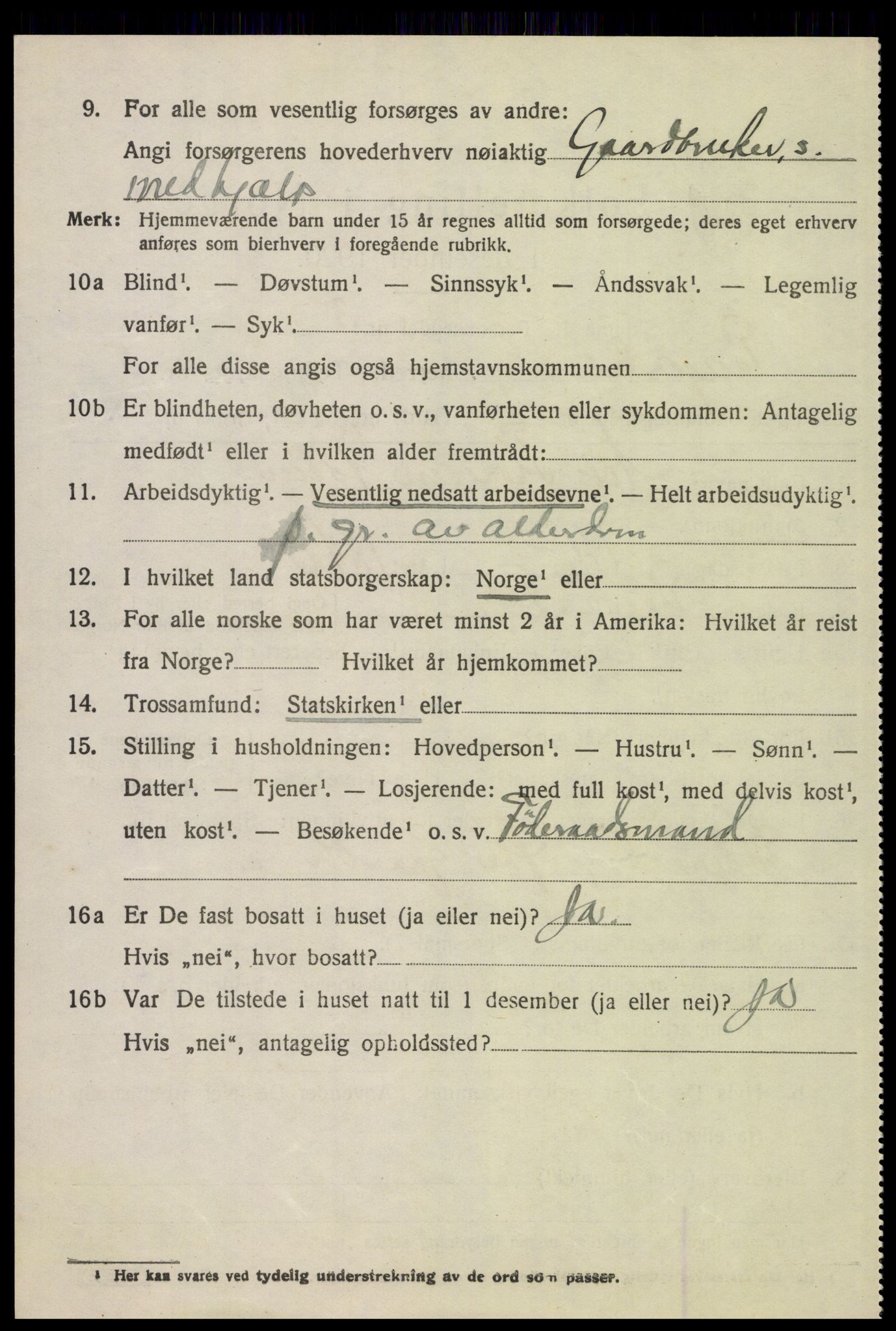 SAH, 1920 census for Engerdal, 1920, p. 2560