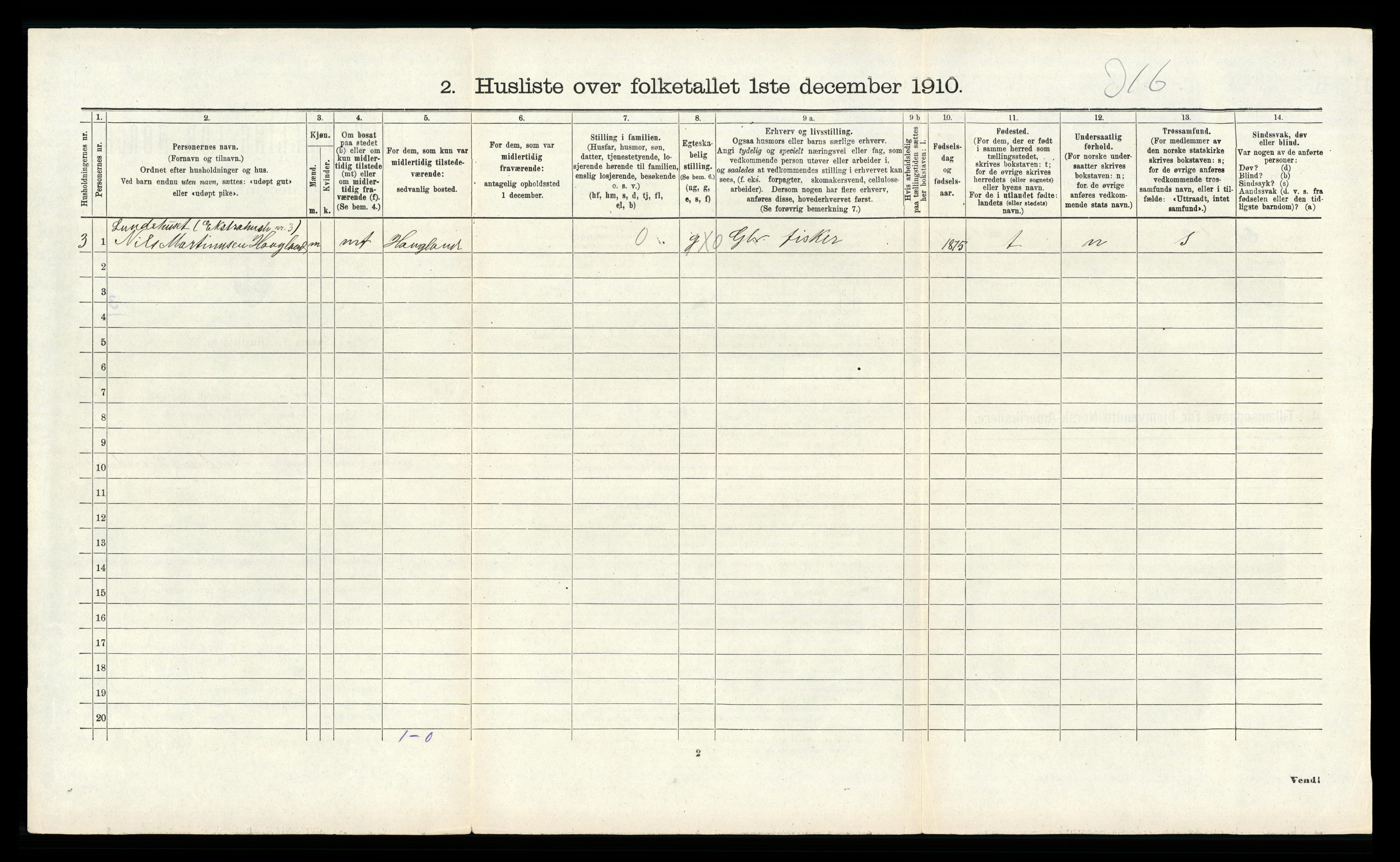 RA, 1910 census for Herdla, 1910, p. 341