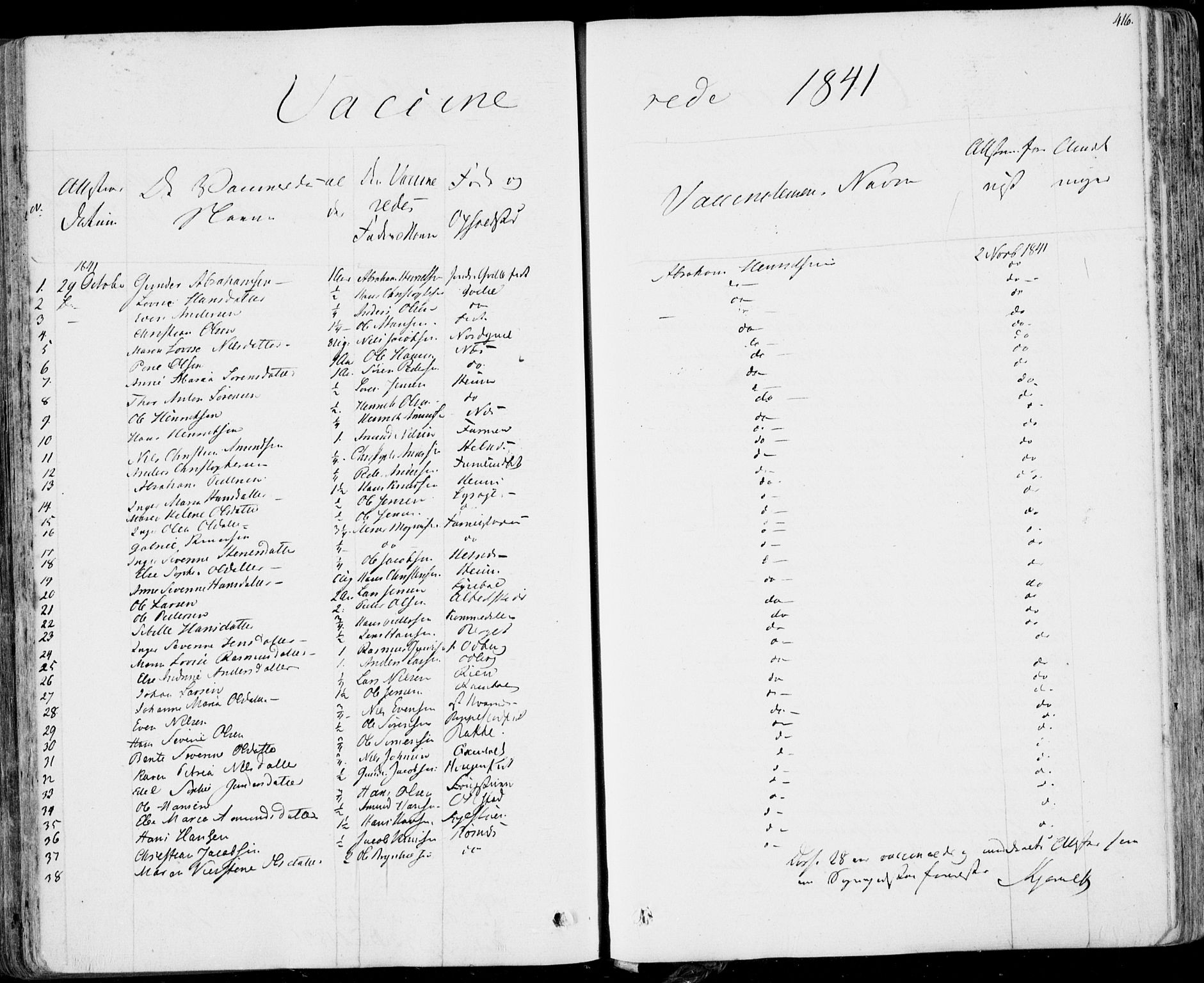 Hedrum kirkebøker, AV/SAKO-A-344/F/Fa/L0005: Parish register (official) no. I 5, 1835-1848, p. 416