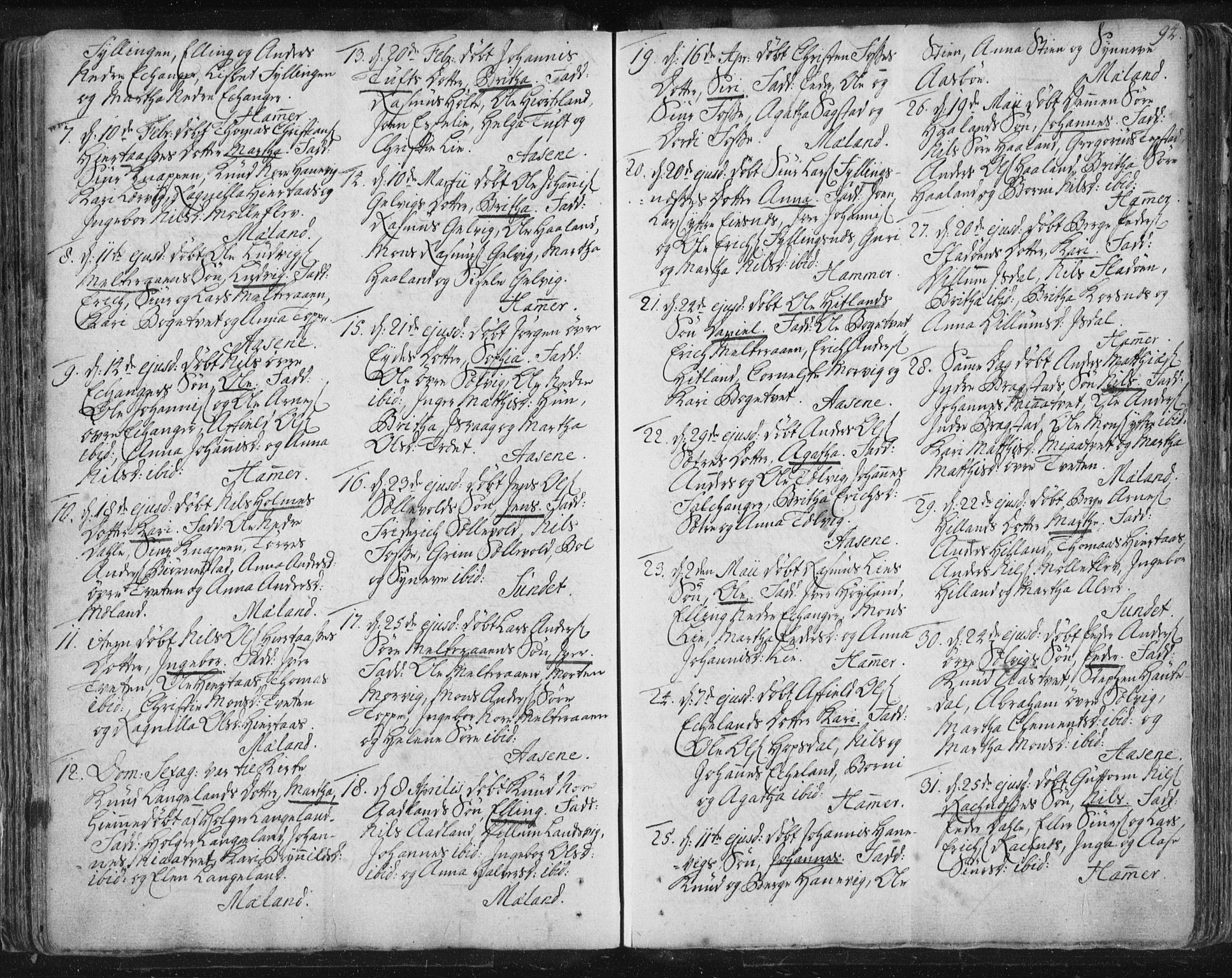 Hamre sokneprestembete, AV/SAB-A-75501/H/Ha/Haa/Haaa/L0008: Parish register (official) no. A 8, 1778-1804, p. 94