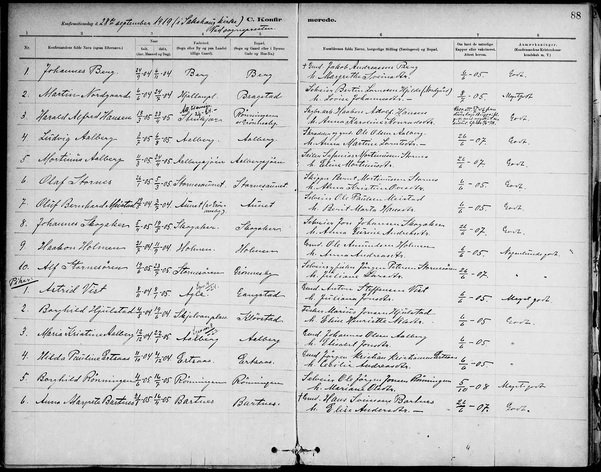 Ministerialprotokoller, klokkerbøker og fødselsregistre - Nord-Trøndelag, SAT/A-1458/732/L0316: Parish register (official) no. 732A01, 1879-1921, p. 88