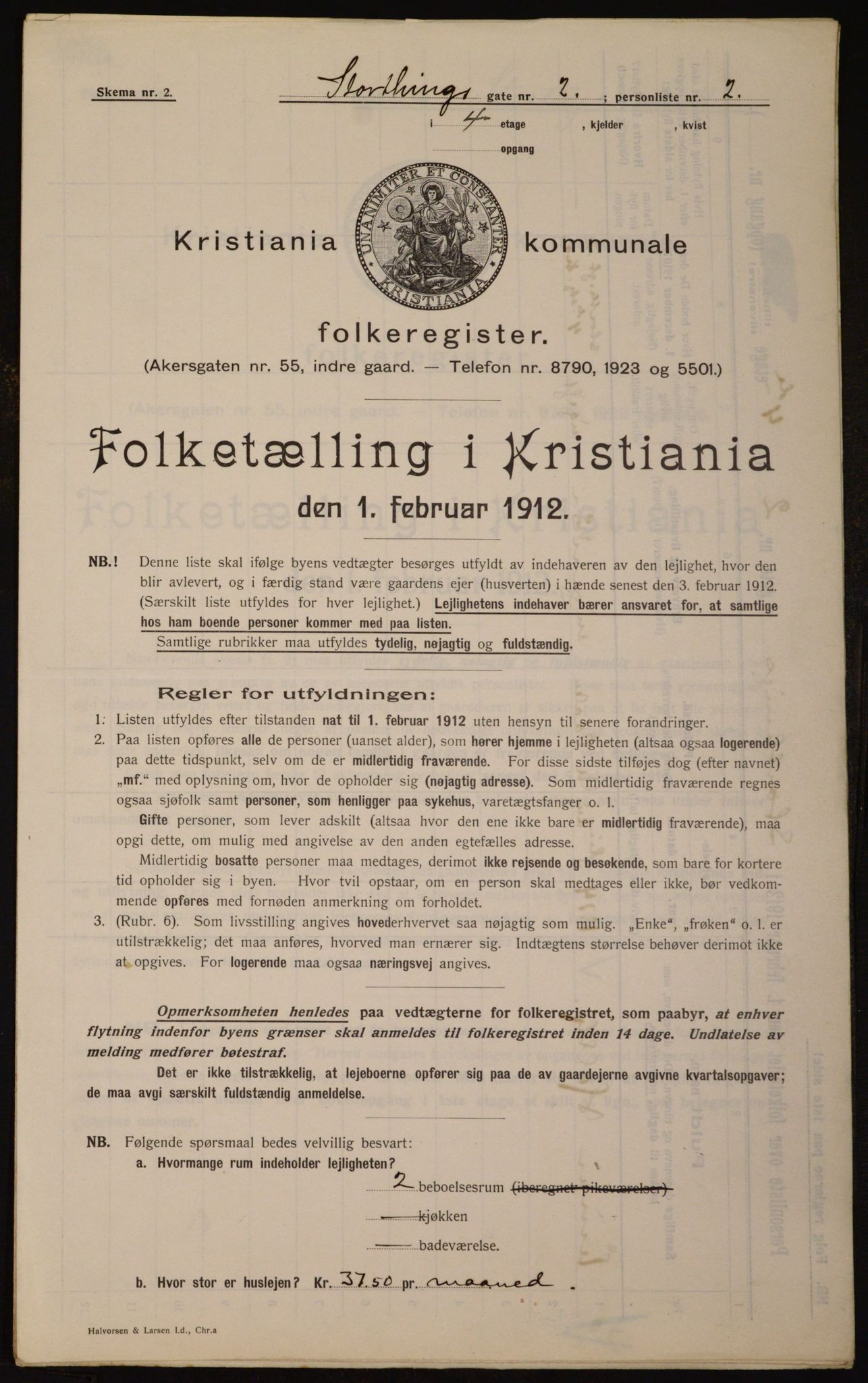 OBA, Municipal Census 1912 for Kristiania, 1912, p. 103572