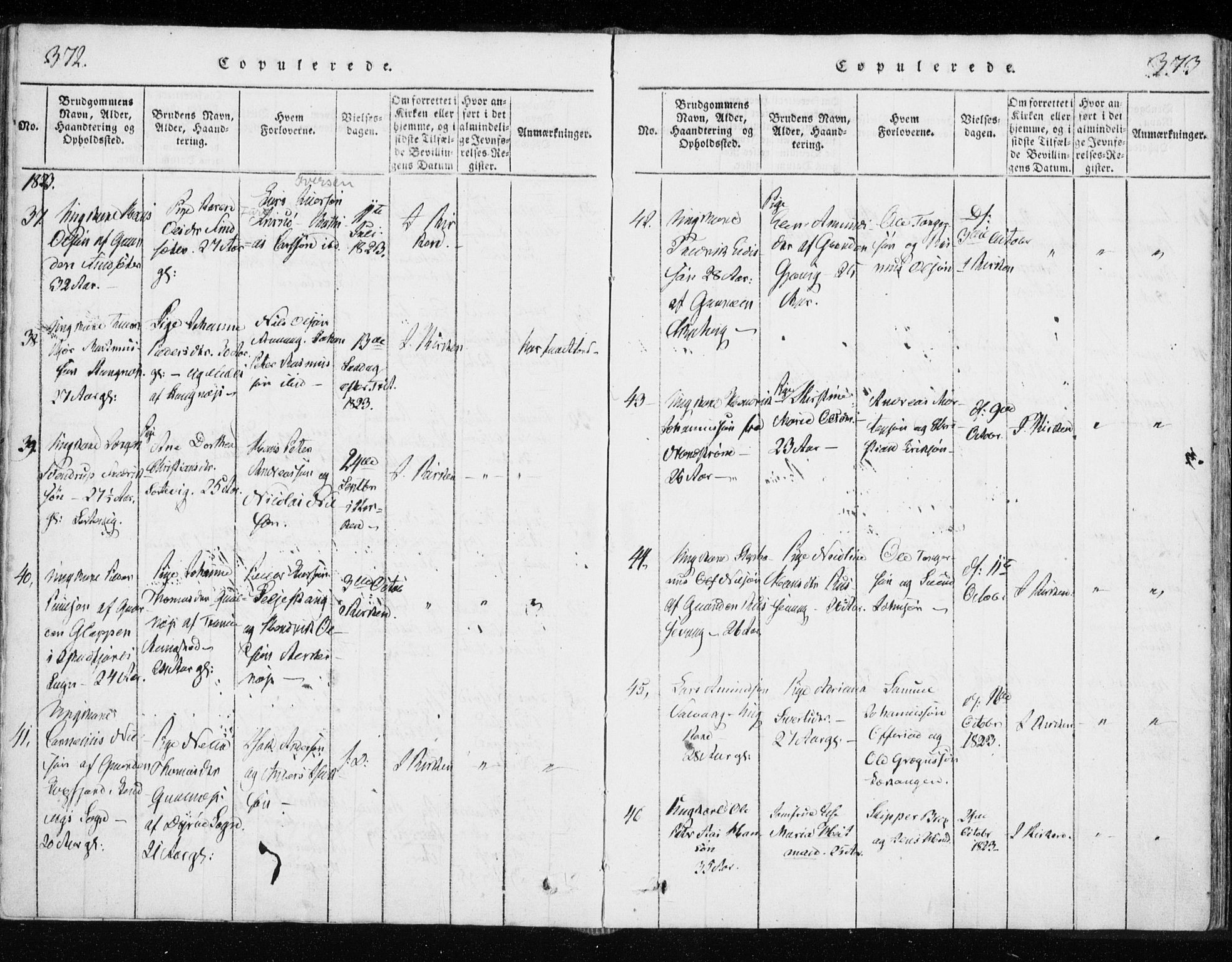 Tranøy sokneprestkontor, SATØ/S-1313/I/Ia/Iaa/L0004kirke: Parish register (official) no. 4, 1820-1829, p. 372-373