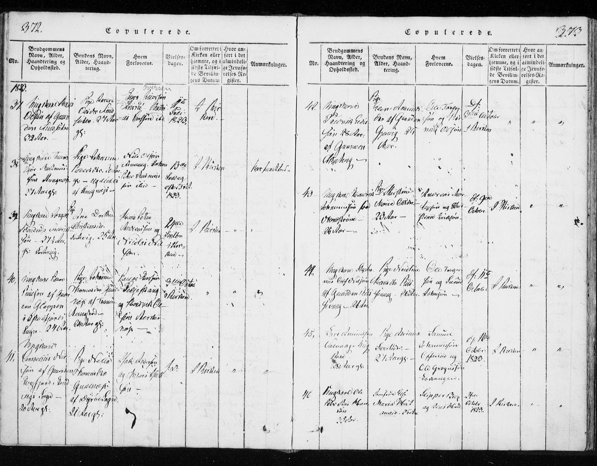 Tranøy sokneprestkontor, AV/SATØ-S-1313/I/Ia/Iaa/L0004kirke: Parish register (official) no. 4, 1820-1829, p. 372-373