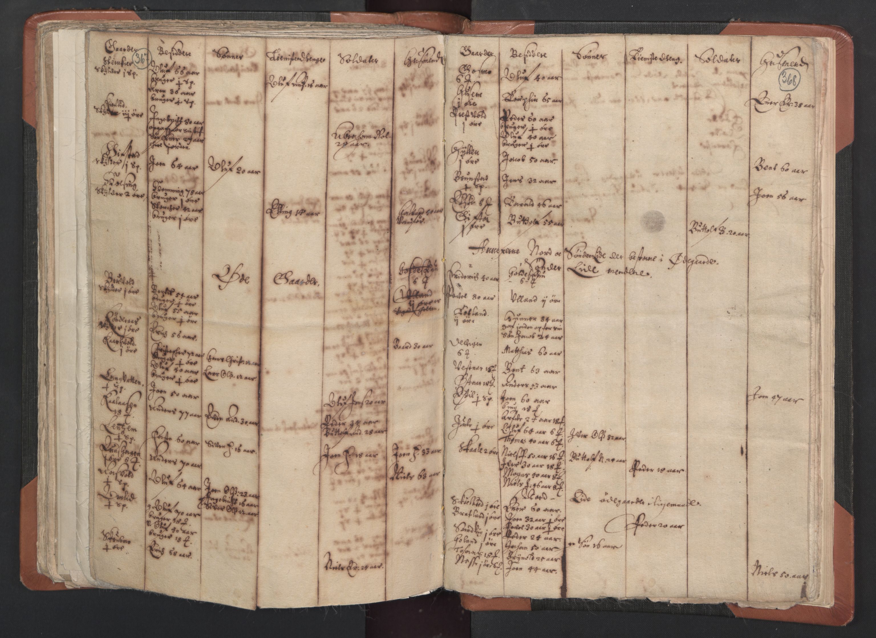 RA, Vicar's Census 1664-1666, no. 33: Innherad deanery, 1664-1666, p. 367-368