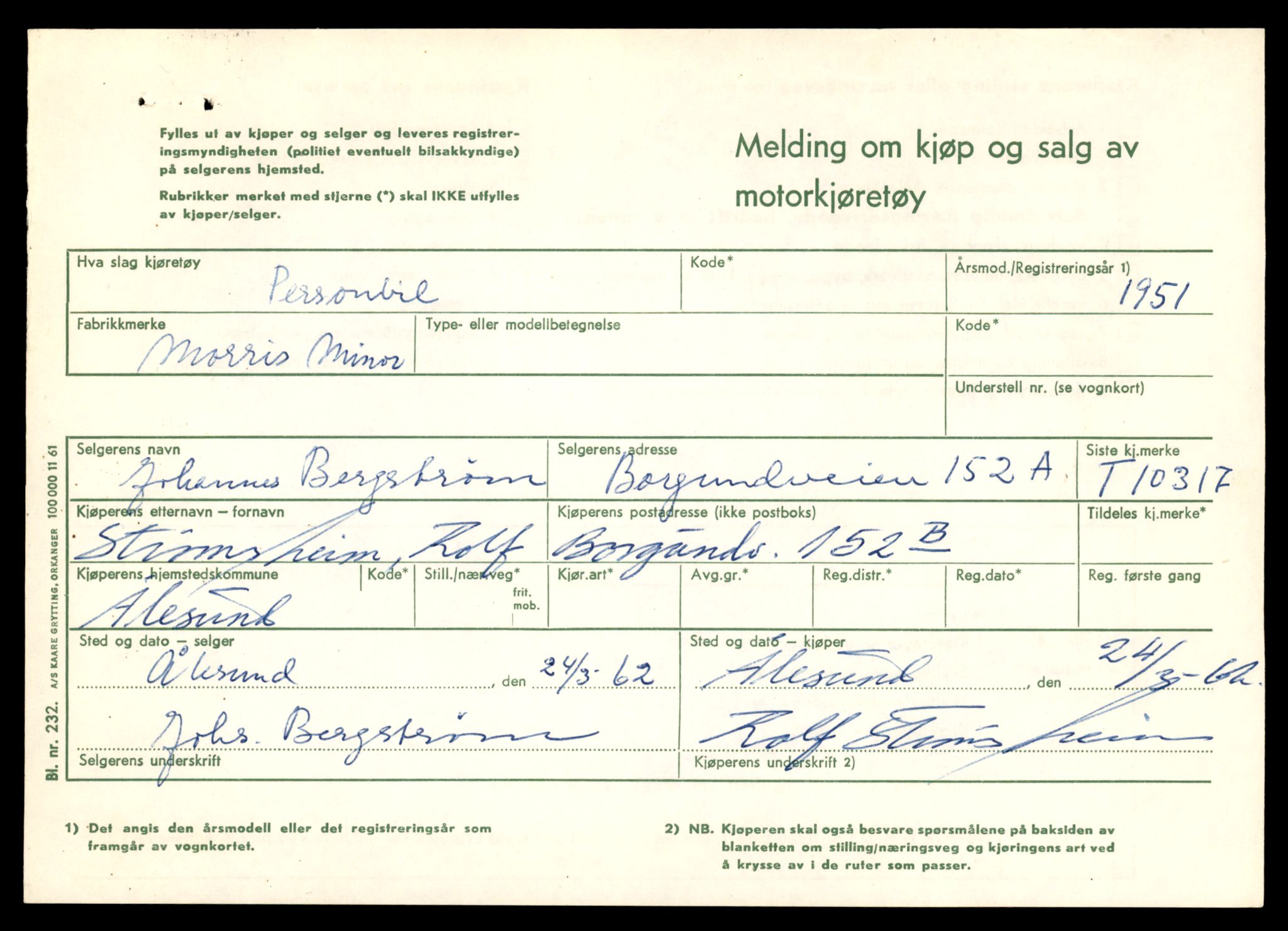 Møre og Romsdal vegkontor - Ålesund trafikkstasjon, AV/SAT-A-4099/F/Fe/L0019: Registreringskort for kjøretøy T 10228 - T 10350, 1927-1998, p. 2257
