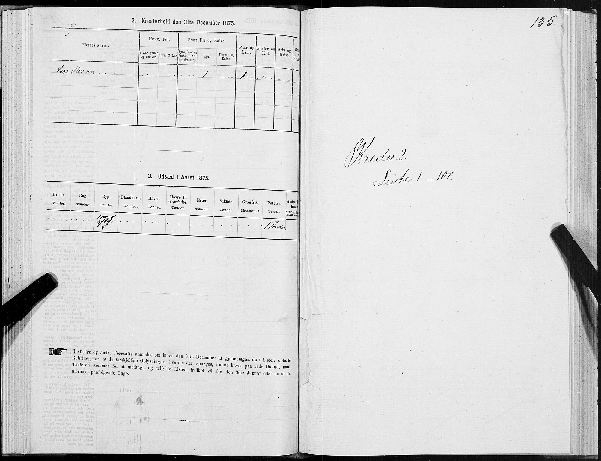 SAT, 1875 census for 1832P Hemnes, 1875, p. 1135