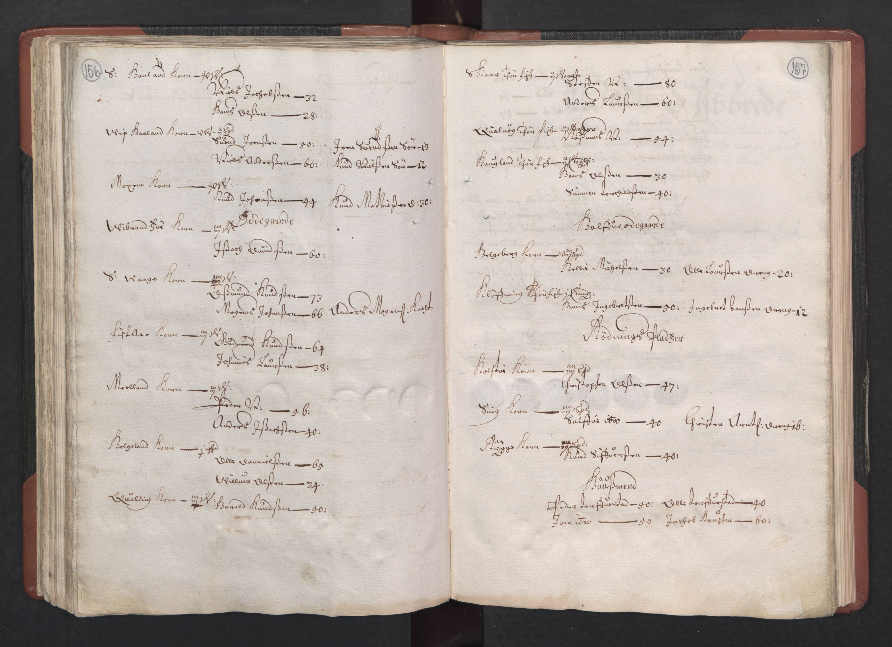RA, Bailiff's Census 1664-1666, no. 12: Ryfylke fogderi, 1664, p. 156-157