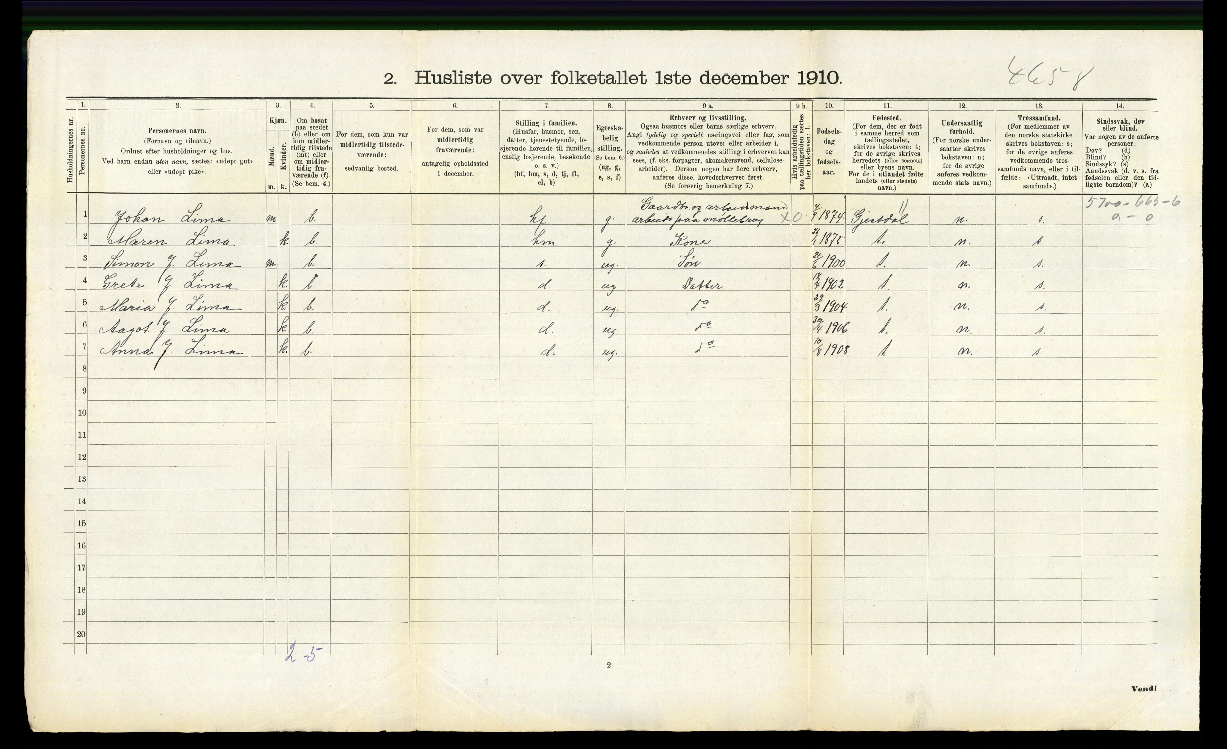 RA, 1910 census for Høyland, 1910, p. 1693