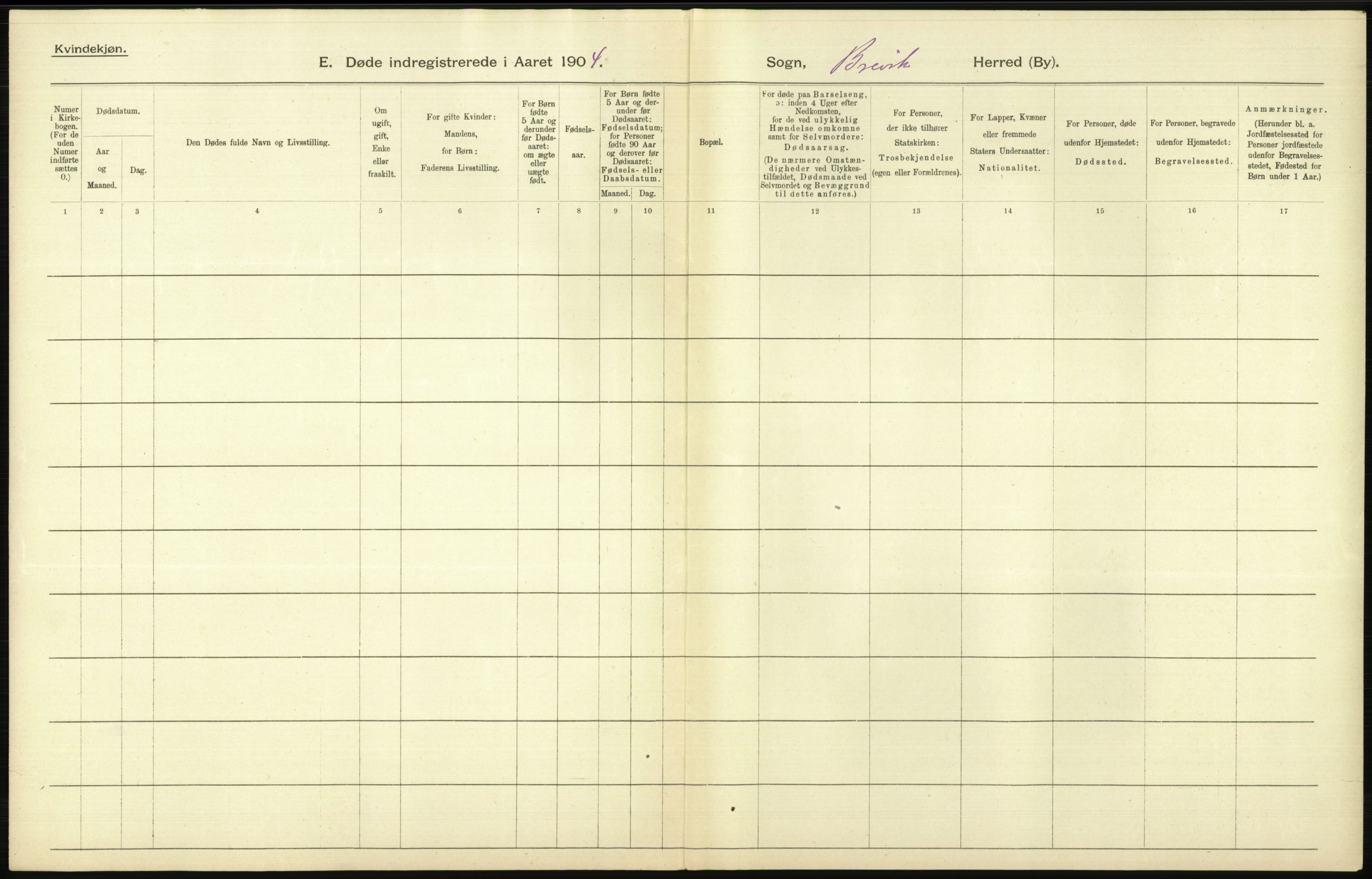 Statistisk sentralbyrå, Sosiodemografiske emner, Befolkning, AV/RA-S-2228/D/Df/Dfa/Dfab/L0009: Bratsberg amt: Fødte, gifte, døde, 1904, p. 770