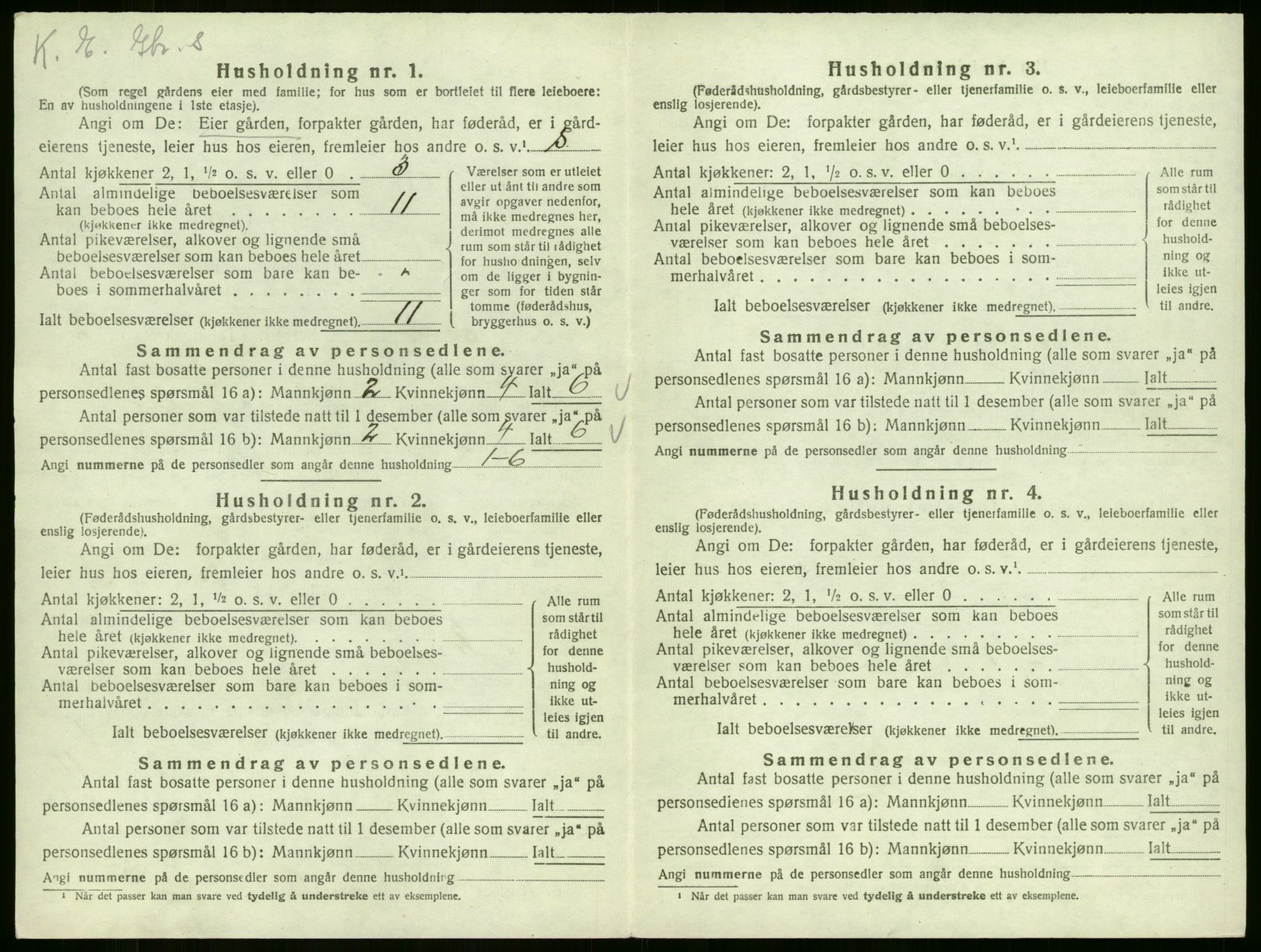 SAKO, 1920 census for Sem, 1920, p. 444