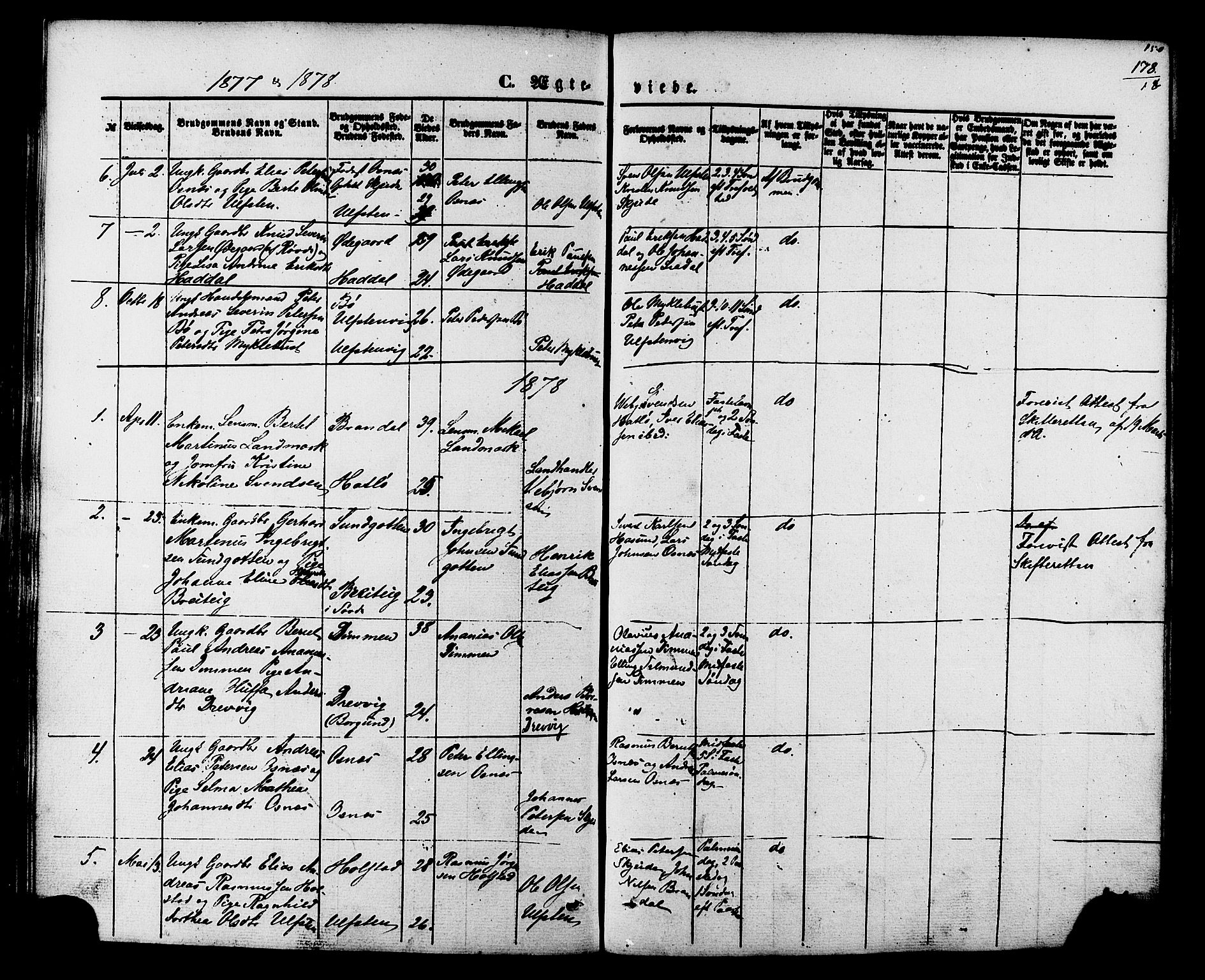 Ministerialprotokoller, klokkerbøker og fødselsregistre - Møre og Romsdal, AV/SAT-A-1454/509/L0105: Parish register (official) no. 509A03, 1848-1882, p. 178