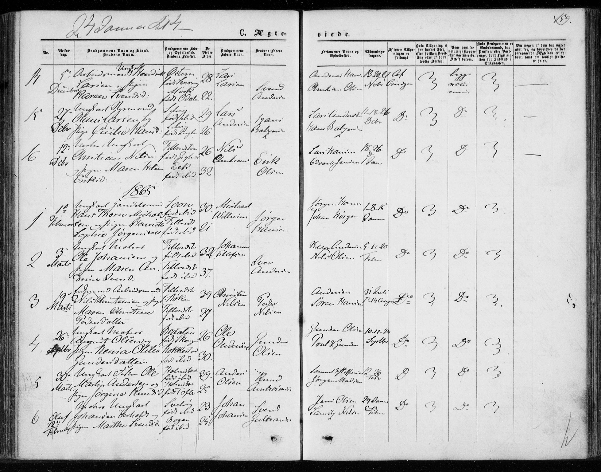 Hurum kirkebøker, SAKO/A-229/F/Fa/L0012: Parish register (official) no. 12, 1861-1875, p. 159