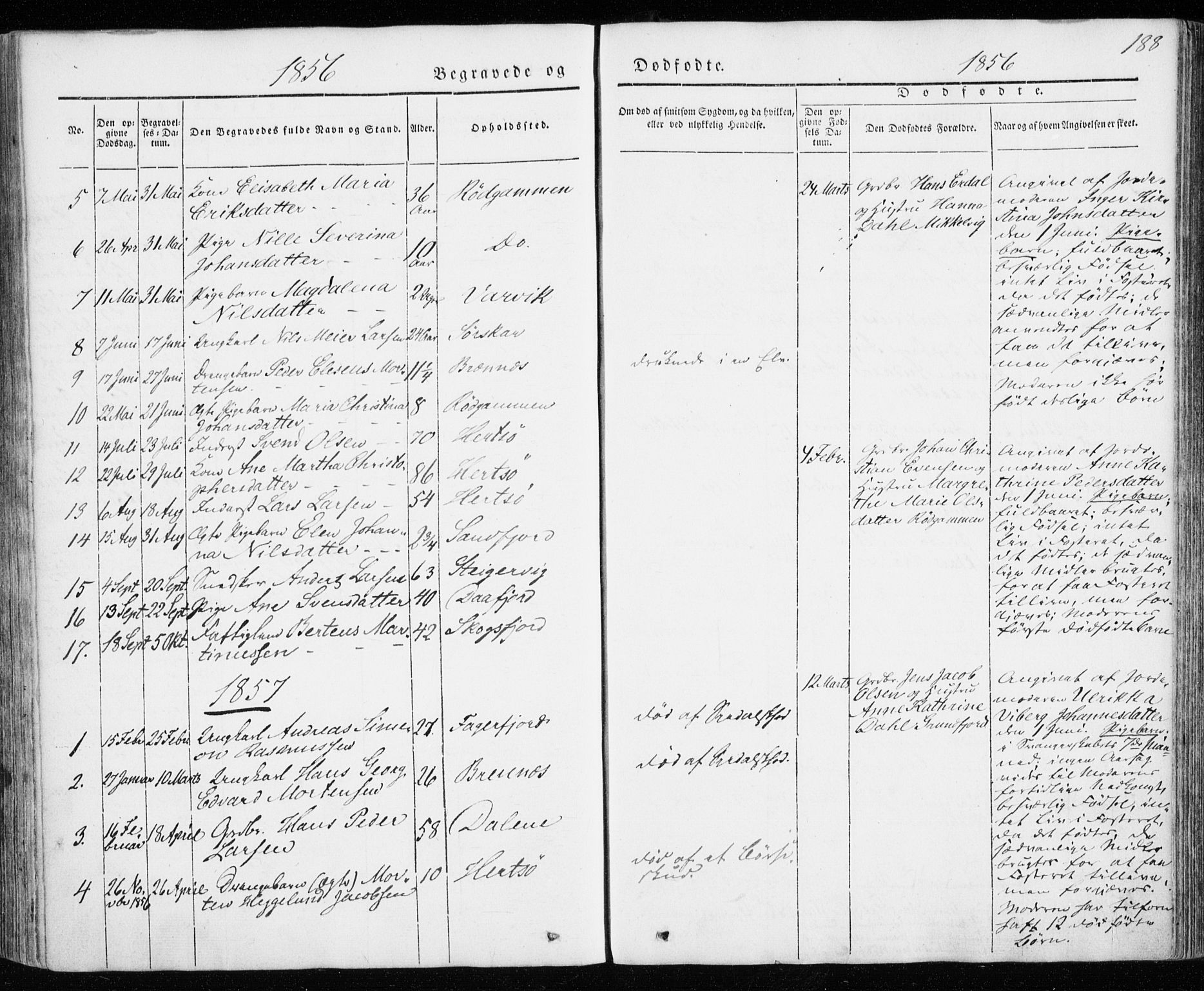 Karlsøy sokneprestembete, SATØ/S-1299/H/Ha/Haa/L0009kirke: Parish register (official) no. 9, 1838-1867, p. 188