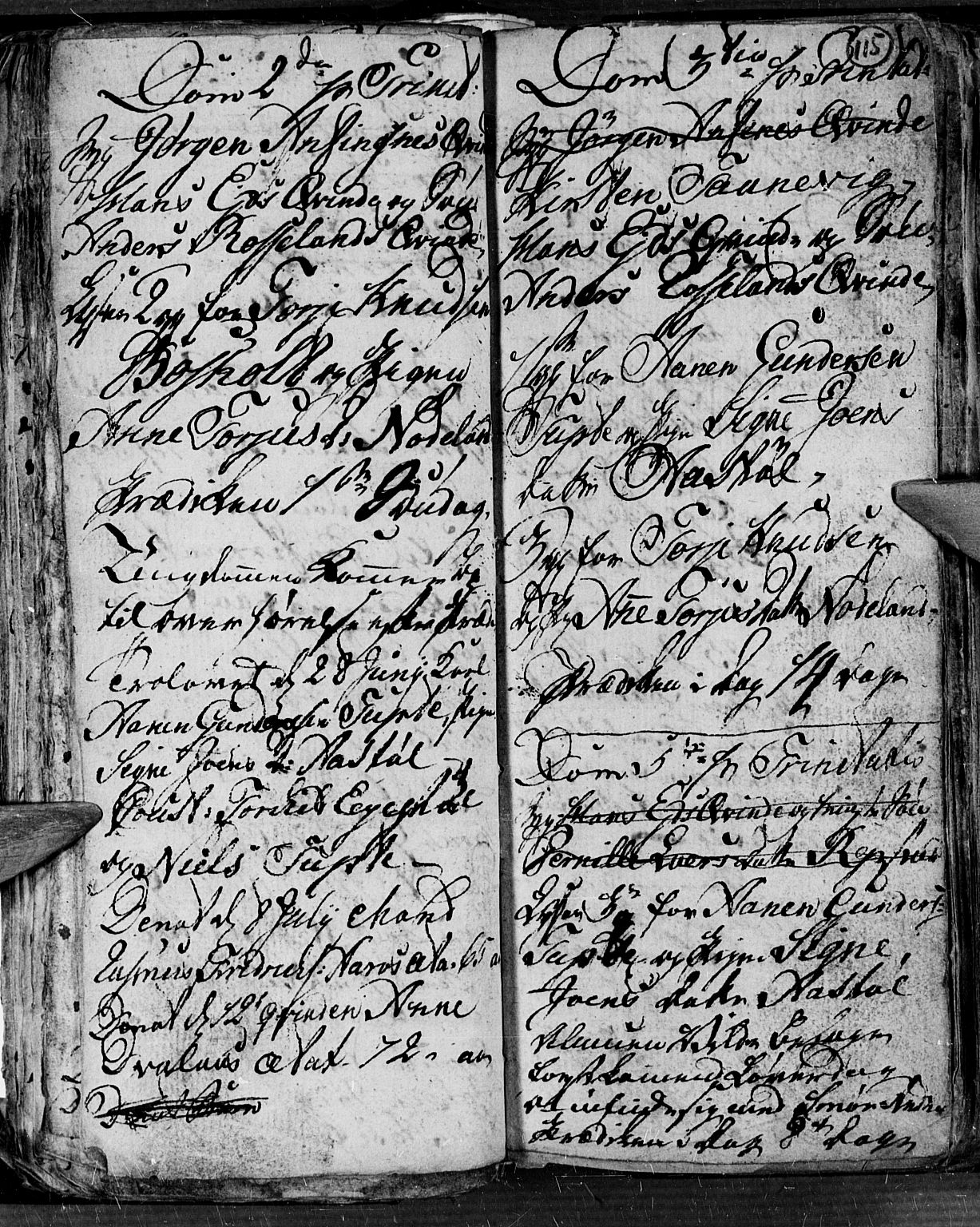 Søgne sokneprestkontor, AV/SAK-1111-0037/F/Fb/Fbb/L0001: Parish register (copy) no. B 1, 1779-1802, p. 115