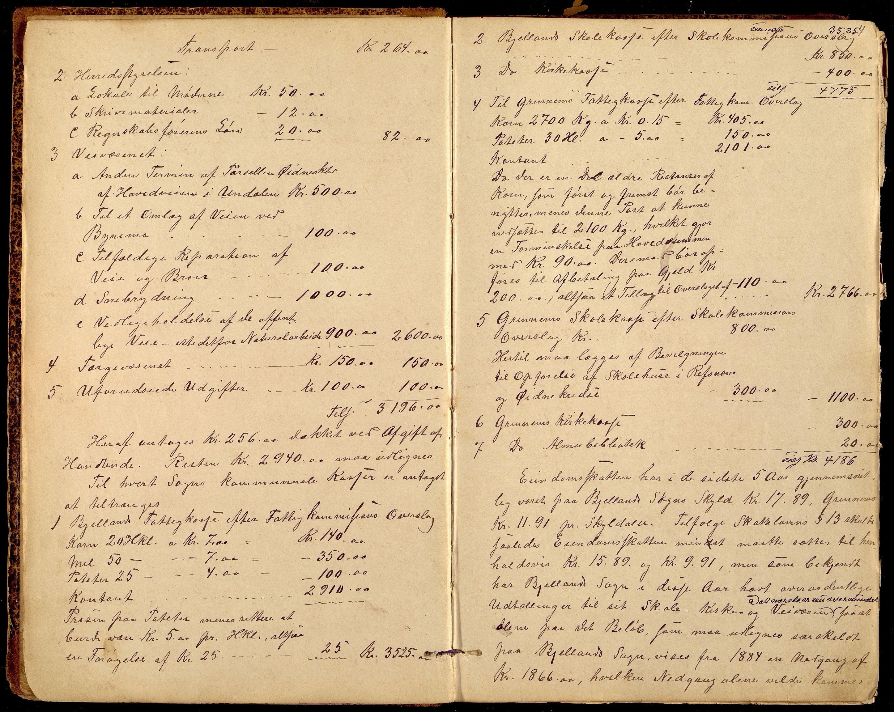Bjelland og Grindheim kommune - Formannskapet (Se Også Bjelland), ARKSOR/1027BG120/A/L0002: Møtebok, 1885-1901