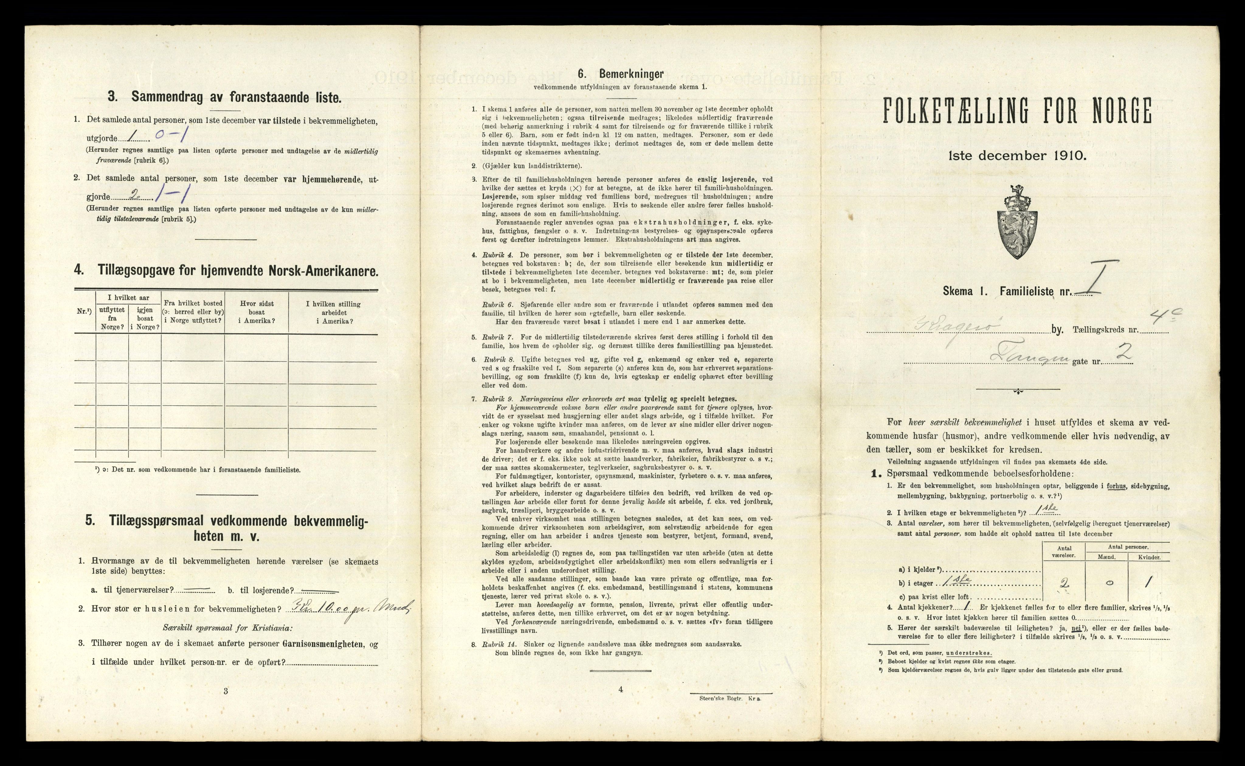 RA, 1910 census for Kragerø, 1910, p. 3942