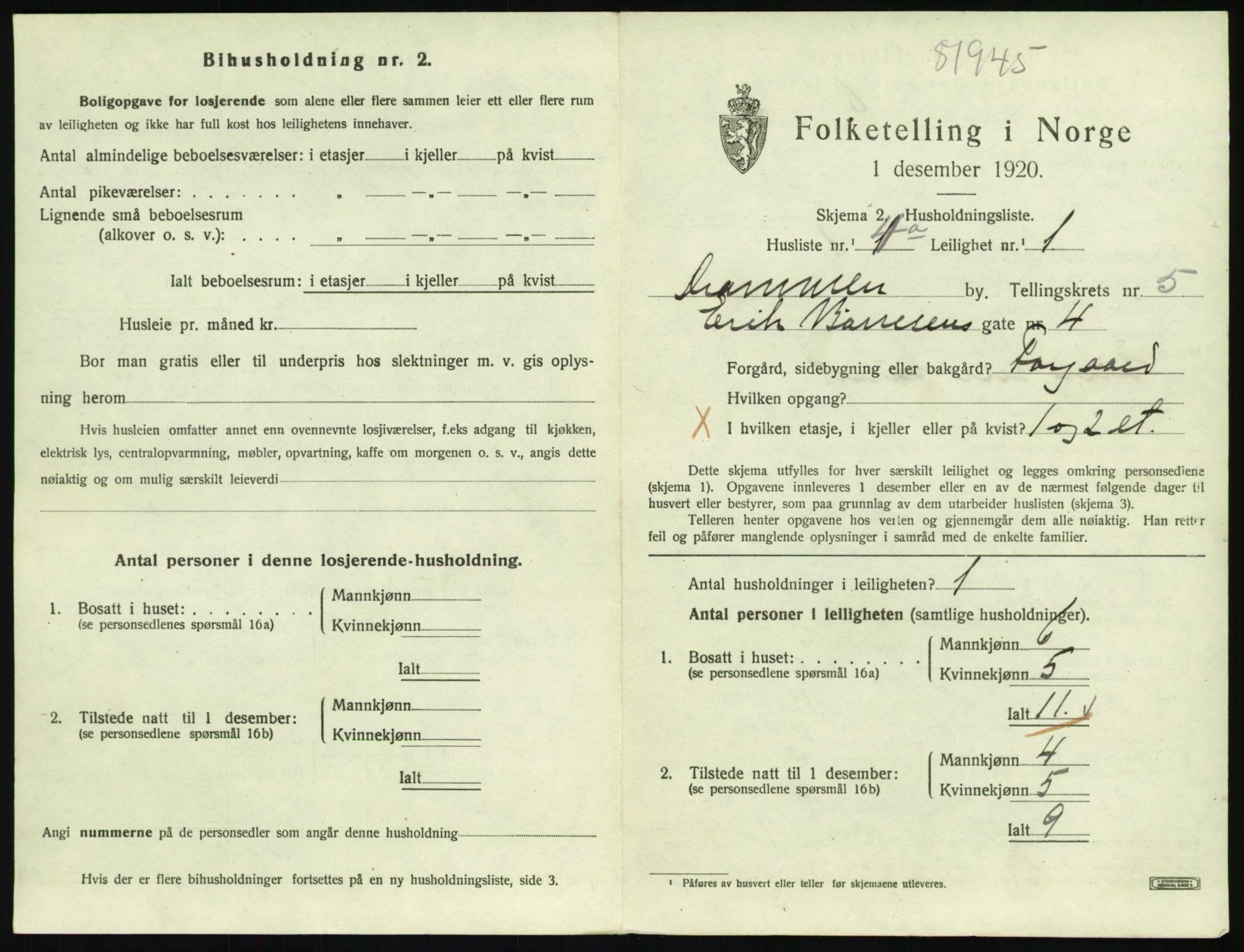 SAKO, 1920 census for Drammen, 1920, p. 9921