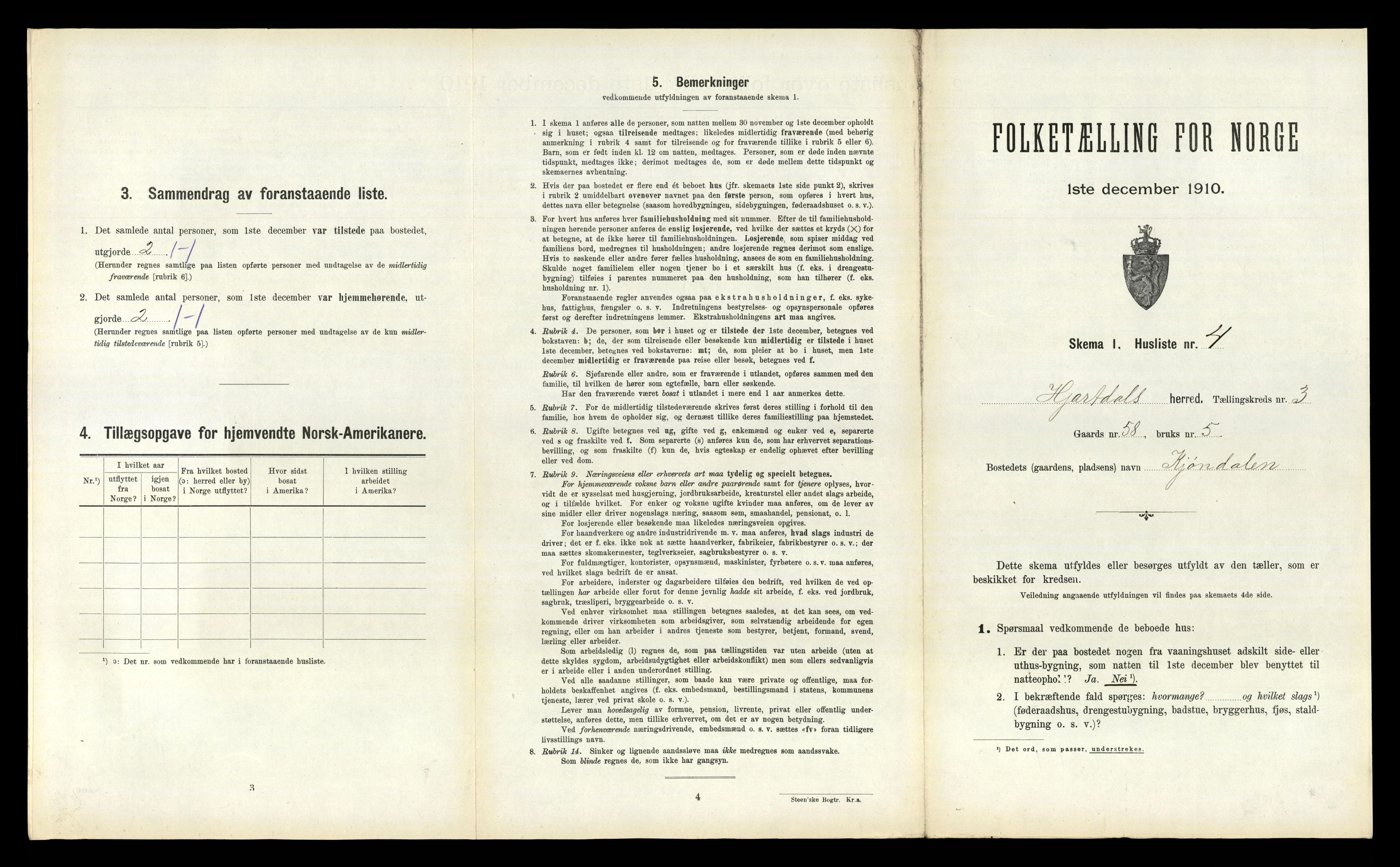 RA, 1910 census for Hjartdal, 1910, p. 328