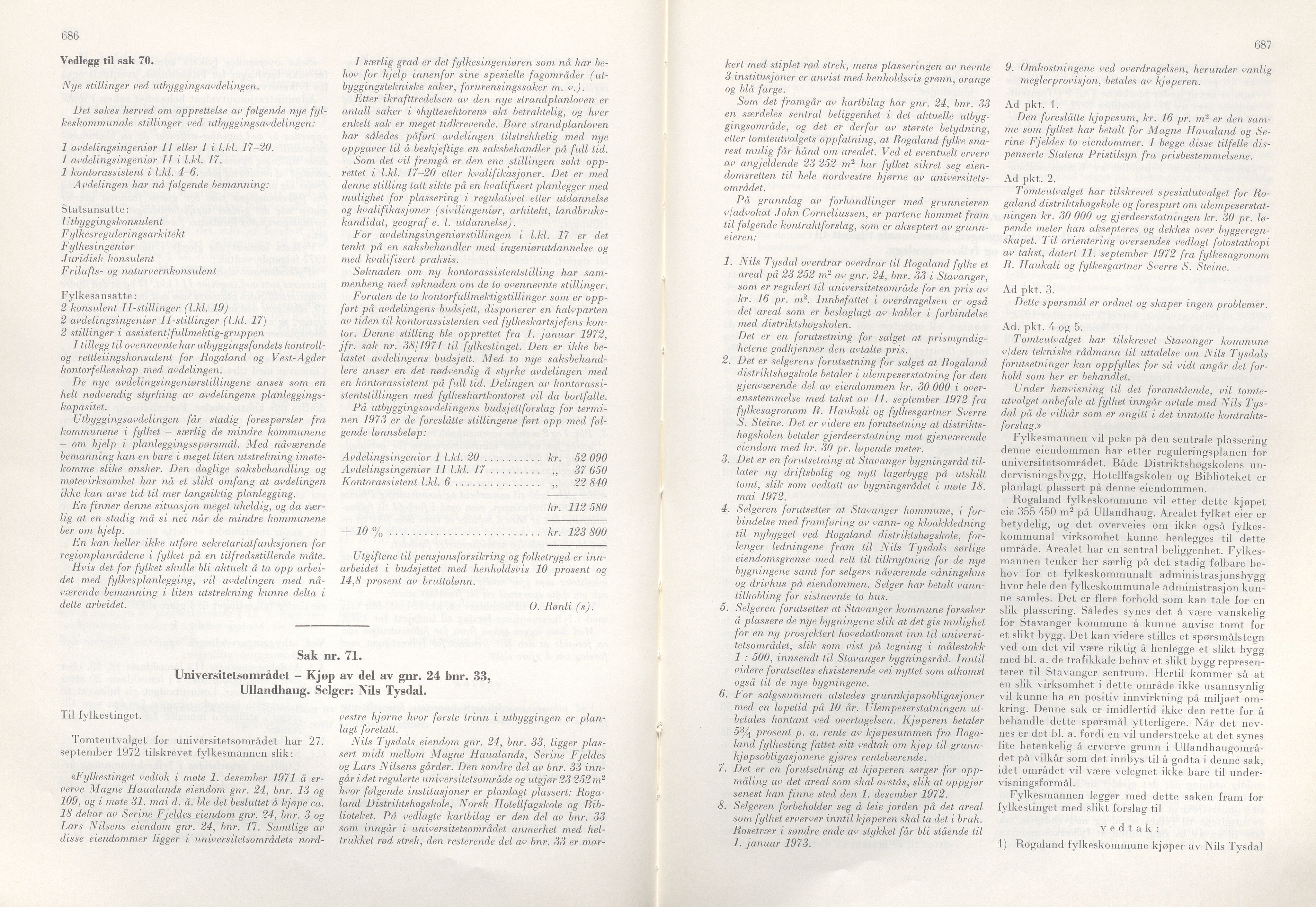 Rogaland fylkeskommune - Fylkesrådmannen , IKAR/A-900/A/Aa/Aaa/L0092: Møtebok , 1972, p. 686-687