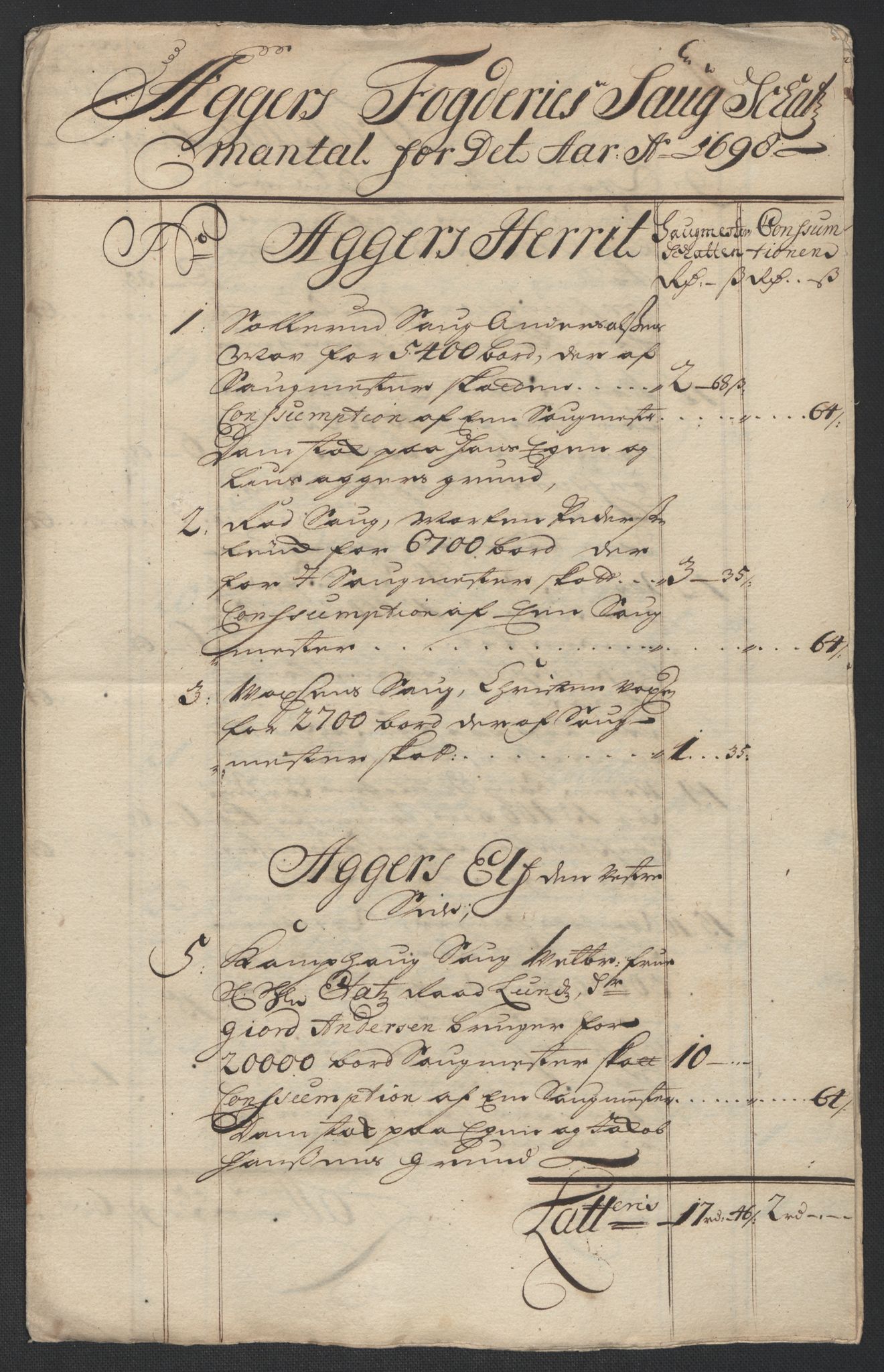 Rentekammeret inntil 1814, Reviderte regnskaper, Fogderegnskap, RA/EA-4092/R10/L0441: Fogderegnskap Aker og Follo, 1698, p. 133