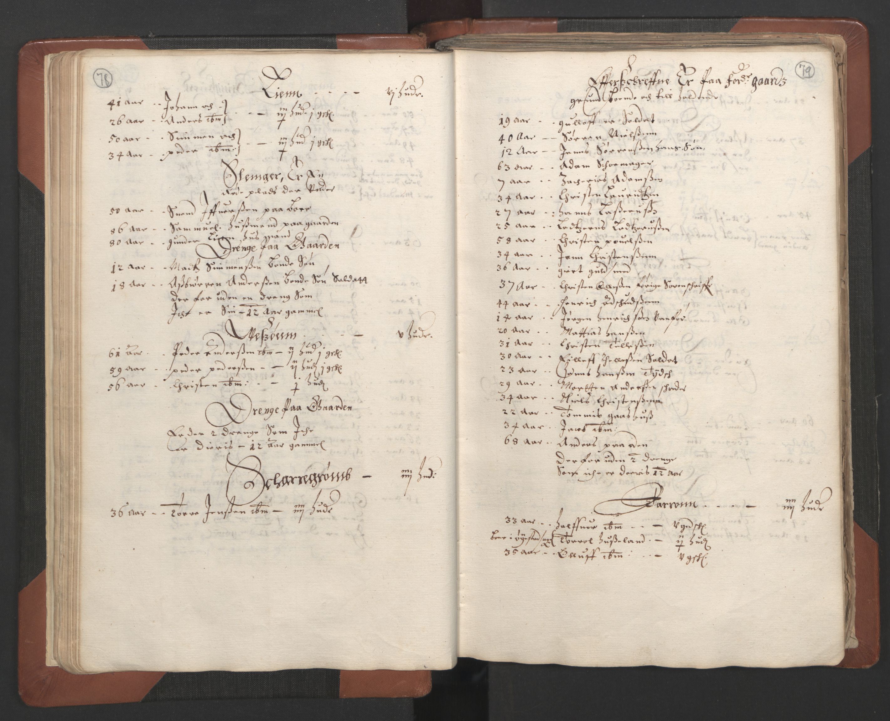 RA, Bailiff's Census 1664-1666, no. 7: Nedenes fogderi, 1664-1666, p. 78-79