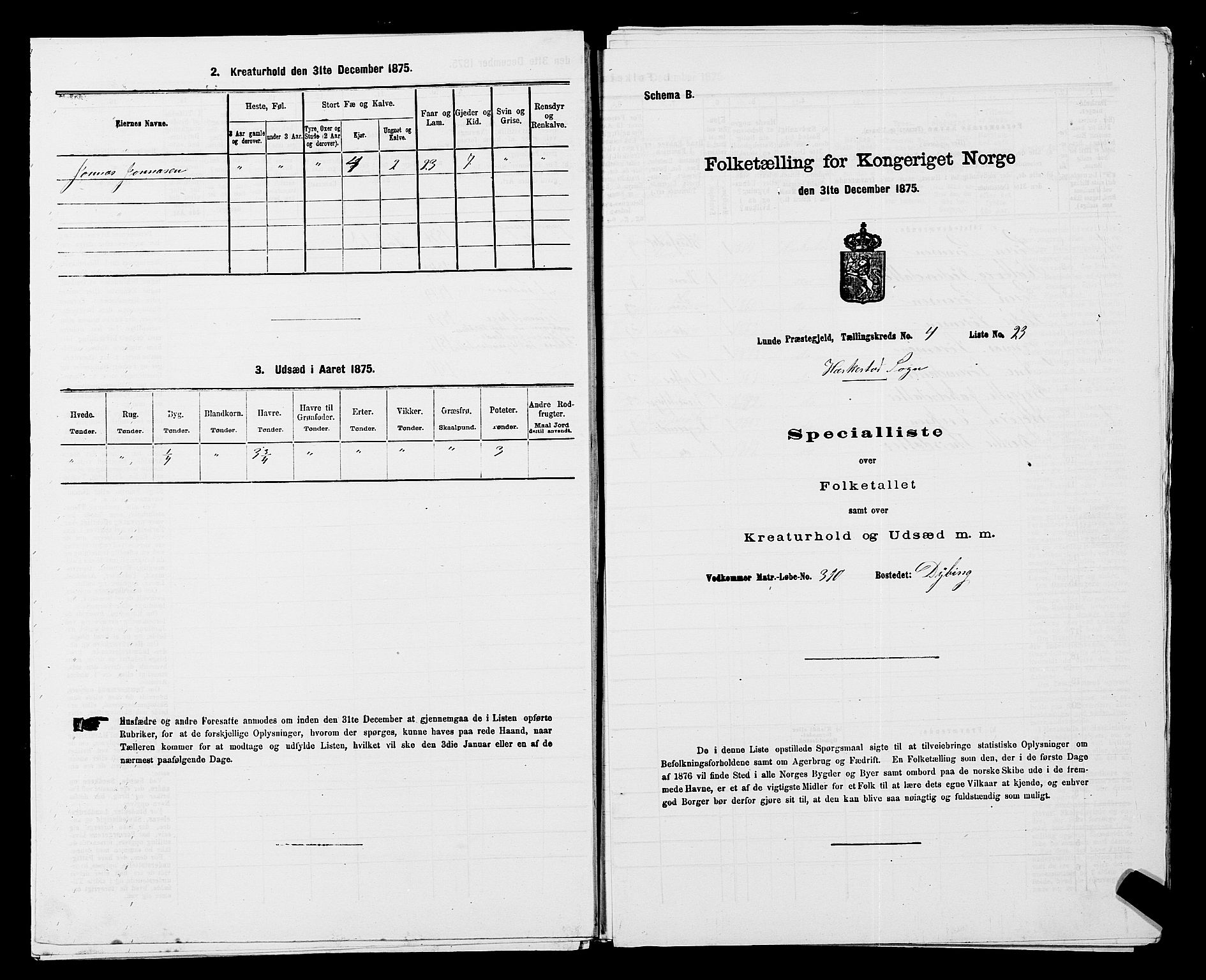 SAST, 1875 census for 1112P Lund, 1875, p. 633