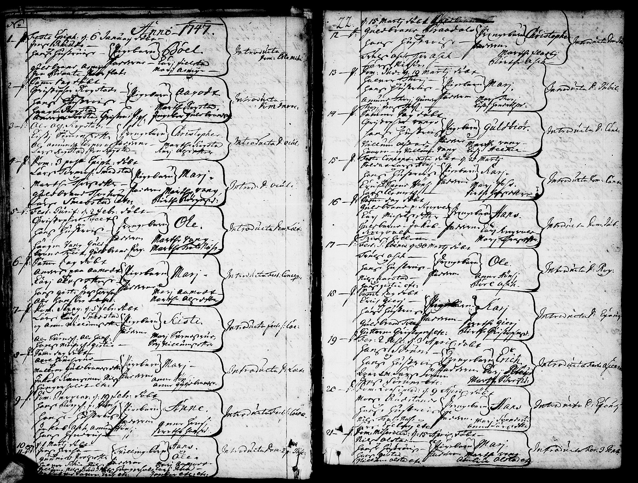 Gjerdrum prestekontor Kirkebøker, AV/SAO-A-10412b/F/Fa/L0002: Parish register (official) no. I 2, 1737-1797, p. 22