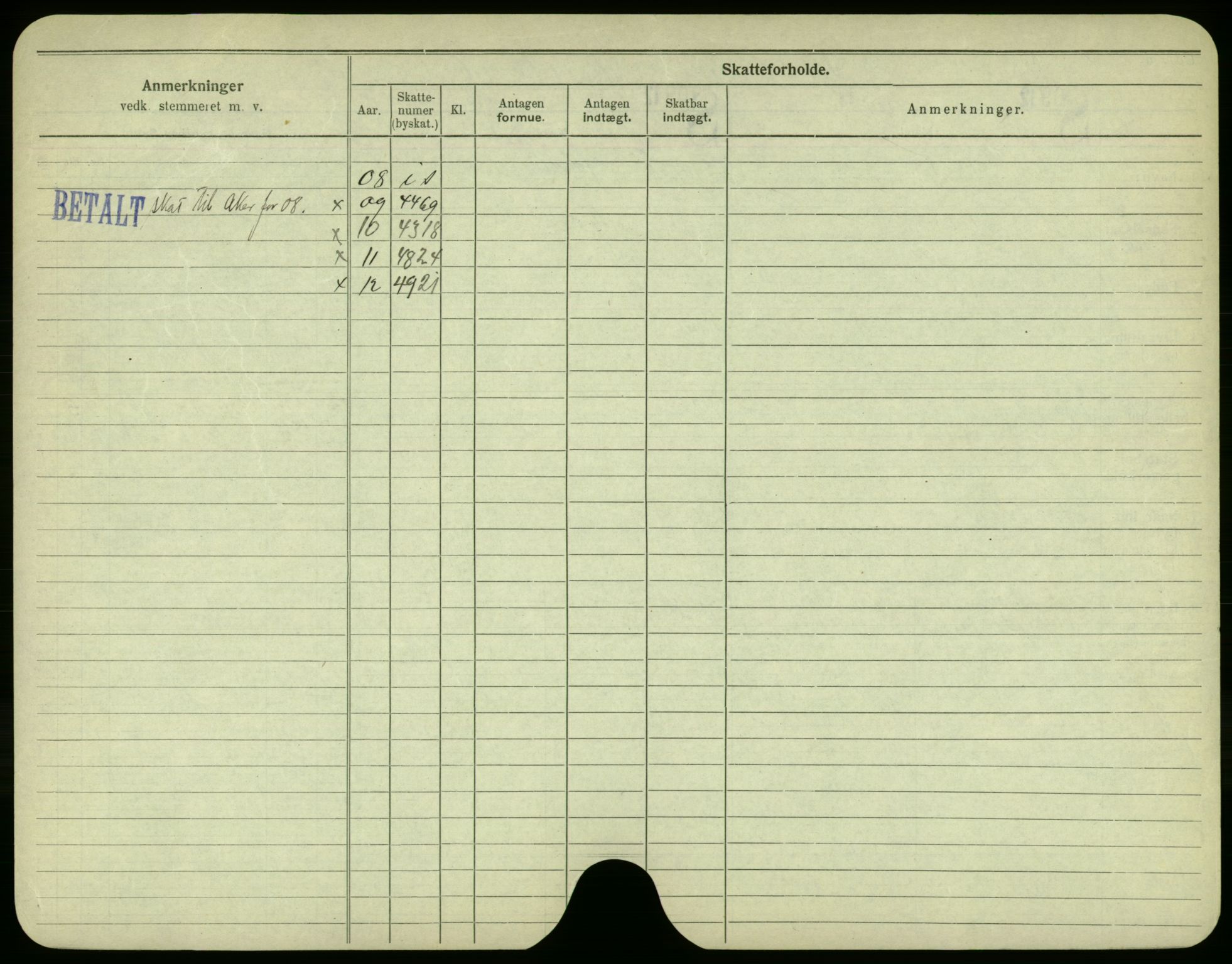 Oslo folkeregister, Registerkort, AV/SAO-A-11715/F/Fa/Fac/L0002: Menn, 1906-1914, p. 301b