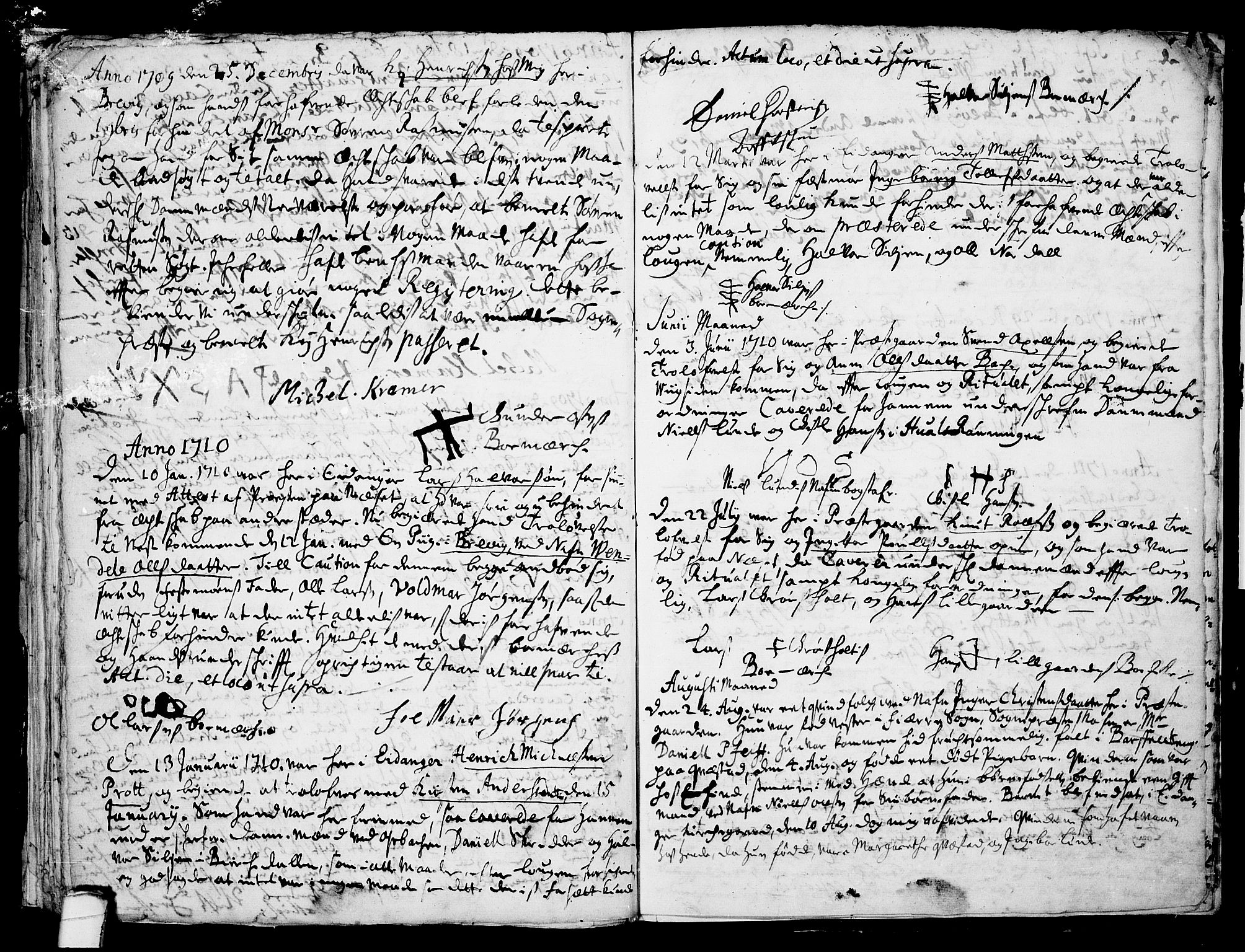 Eidanger kirkebøker, SAKO/A-261/F/Fa/L0001: Parish register (official) no. 1, 1695-1717, p. 34