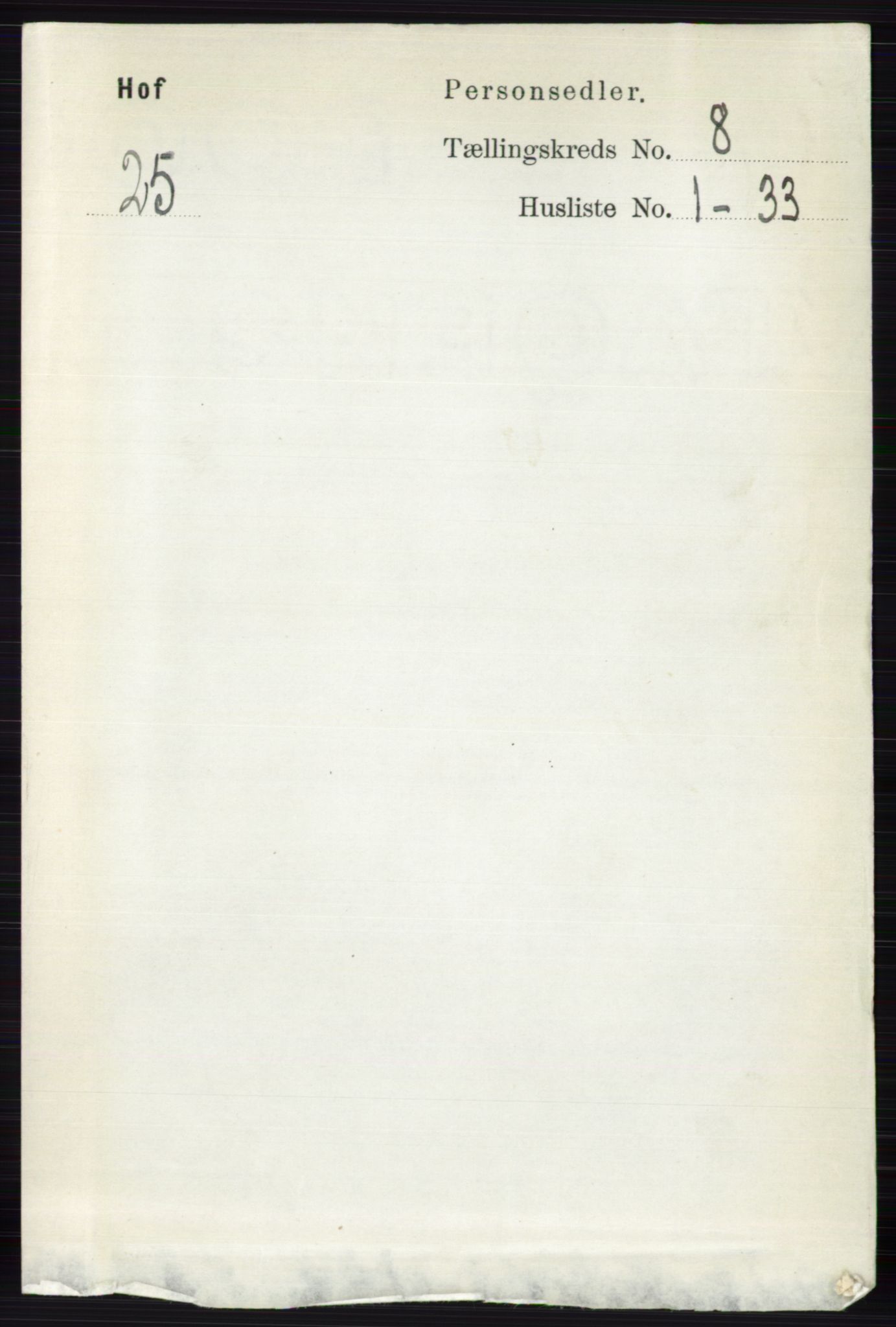 RA, 1891 census for 0424 Hof, 1891, p. 3210