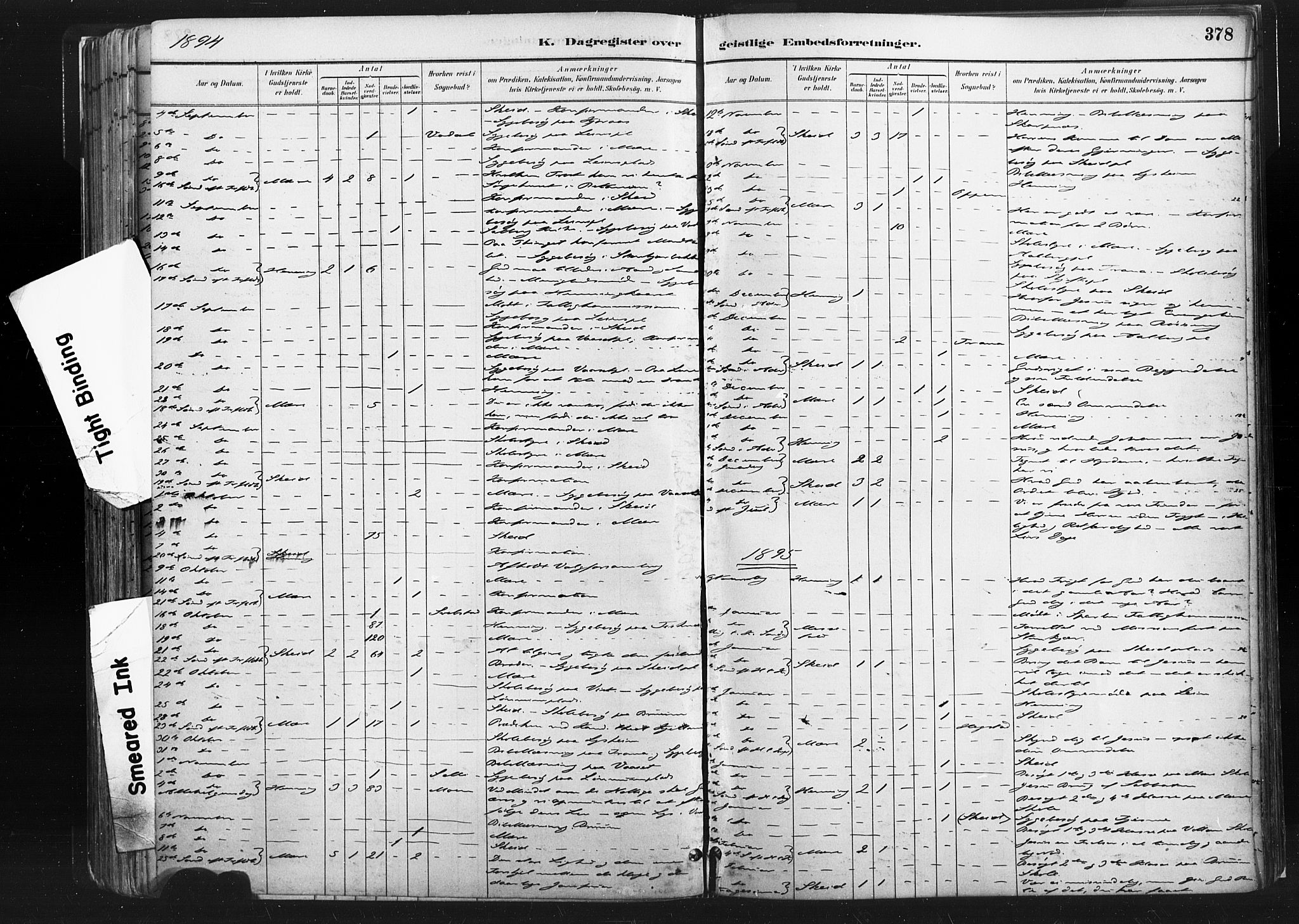Ministerialprotokoller, klokkerbøker og fødselsregistre - Nord-Trøndelag, SAT/A-1458/735/L0351: Parish register (official) no. 735A10, 1884-1908, p. 378