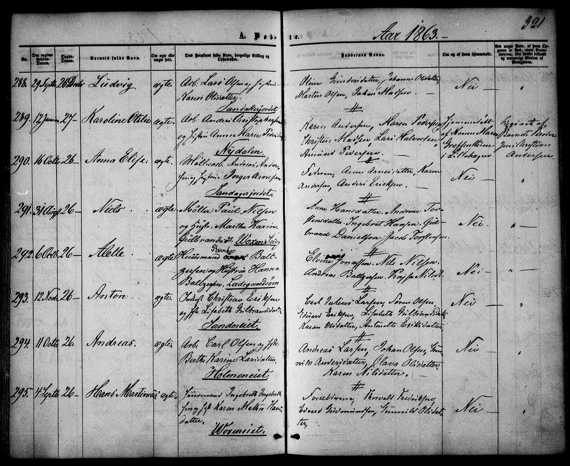 Vestre Aker prestekontor Kirkebøker, AV/SAO-A-10025/F/Fa/L0003: Parish register (official) no. 3, 1857-1868, p. 321