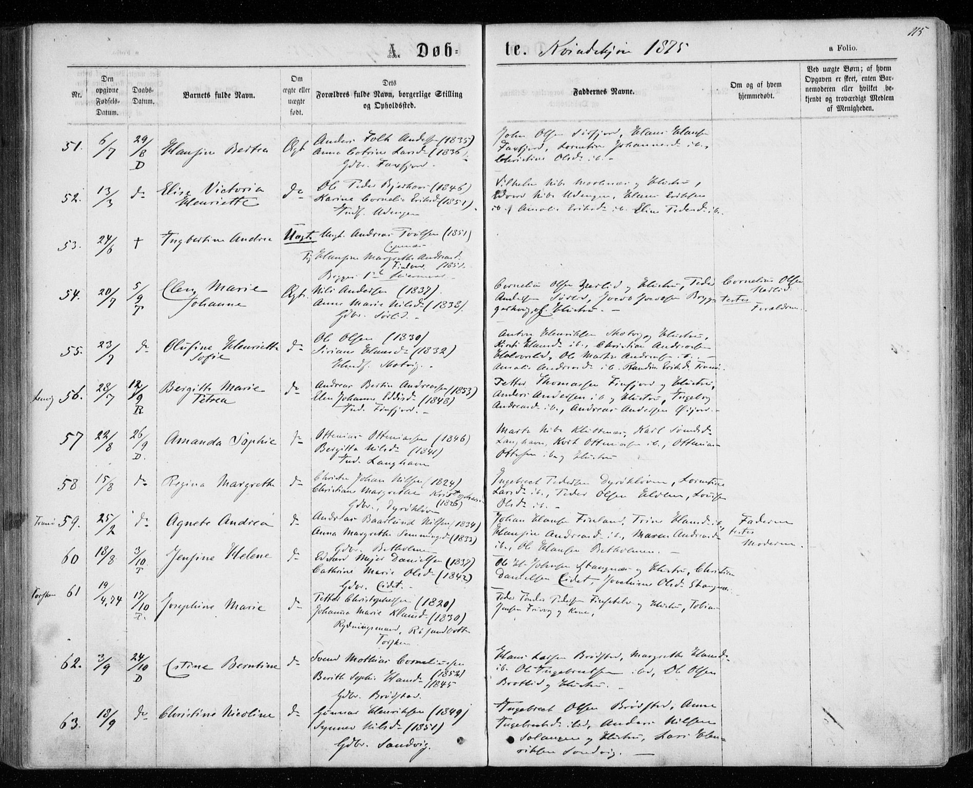 Tranøy sokneprestkontor, SATØ/S-1313/I/Ia/Iaa/L0008kirke: Parish register (official) no. 8, 1867-1877, p. 115