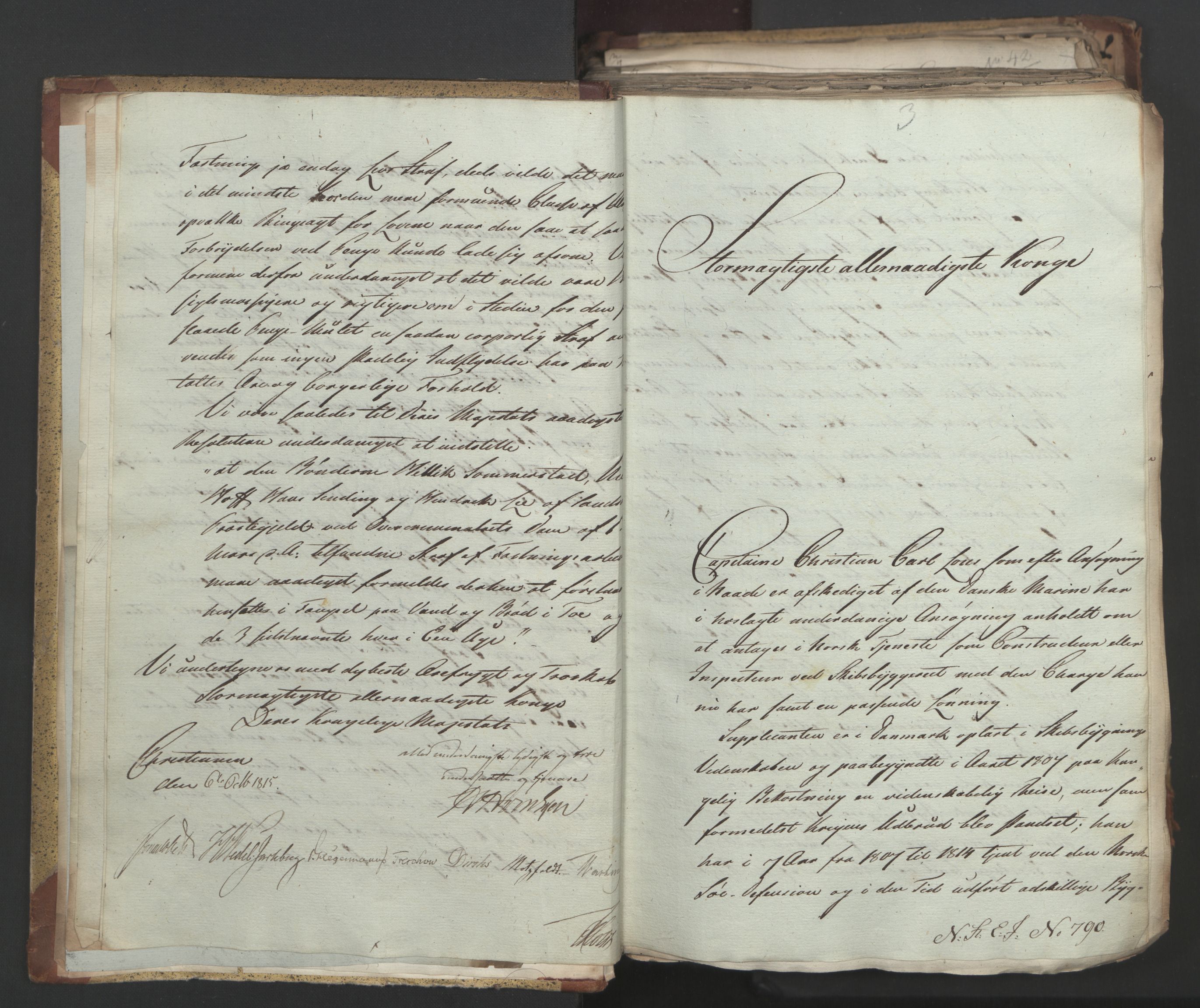Statsrådsavdelingen i Stockholm, AV/RA-S-1003/D/Da/L0004: Regjeringsinnstillinger nr. 788-999, 1815, p. 8