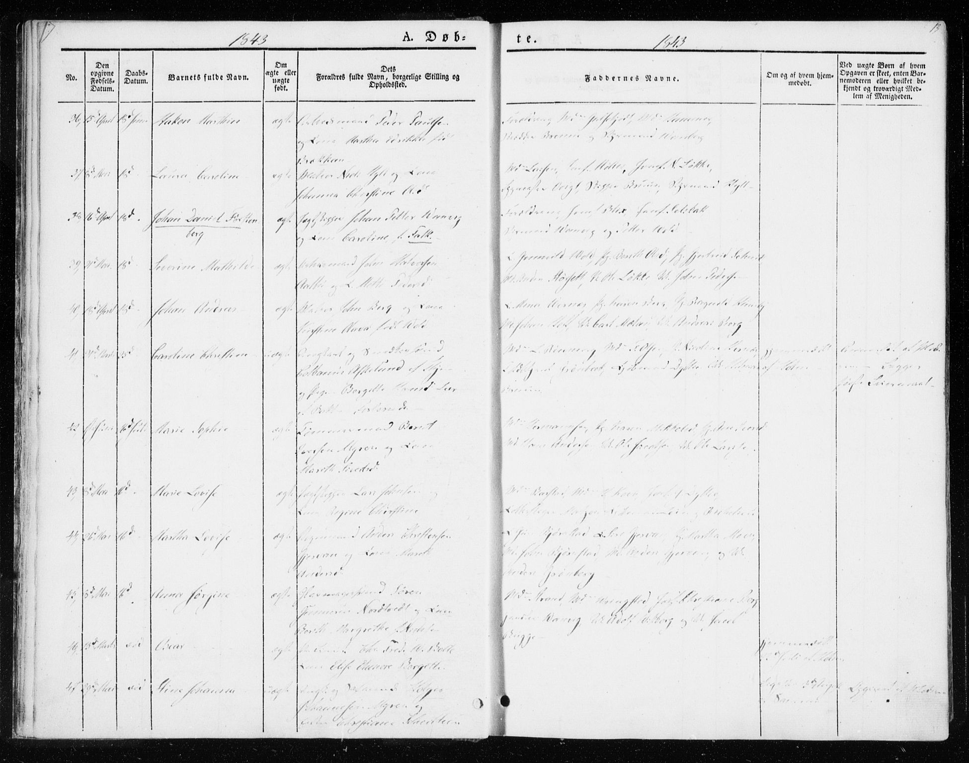 Ministerialprotokoller, klokkerbøker og fødselsregistre - Sør-Trøndelag, AV/SAT-A-1456/604/L0183: Parish register (official) no. 604A04, 1841-1850, p. 13