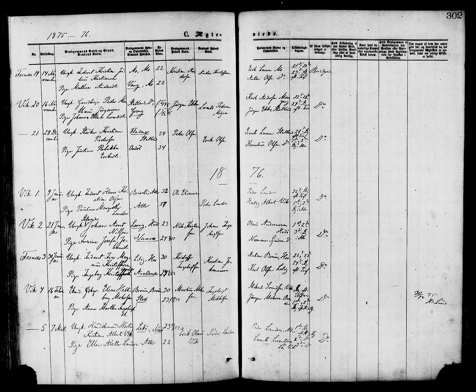 Ministerialprotokoller, klokkerbøker og fødselsregistre - Nord-Trøndelag, SAT/A-1458/773/L0616: Parish register (official) no. 773A07, 1870-1887, p. 302