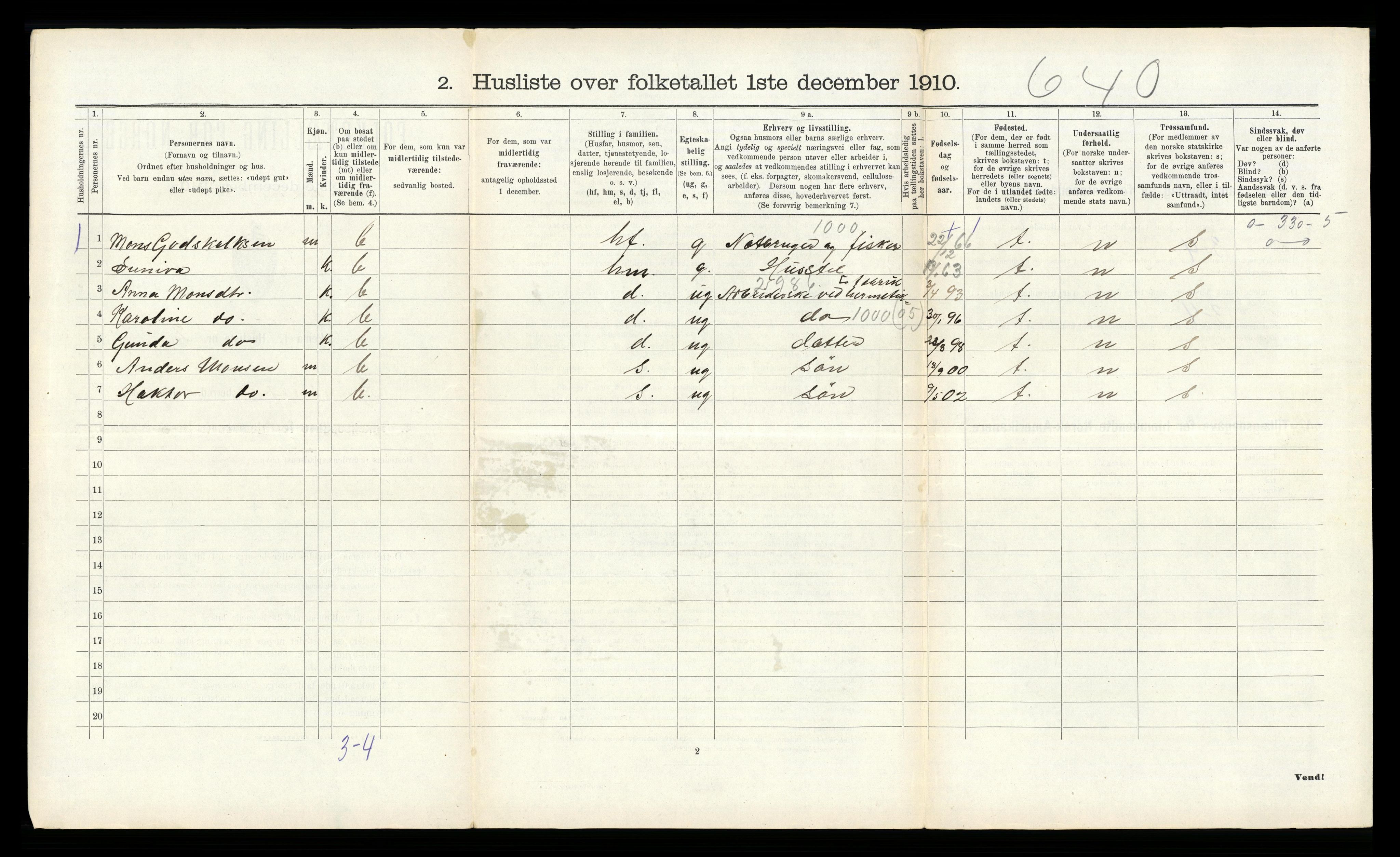 RA, 1910 census for Kvinnherad, 1910, p. 1544