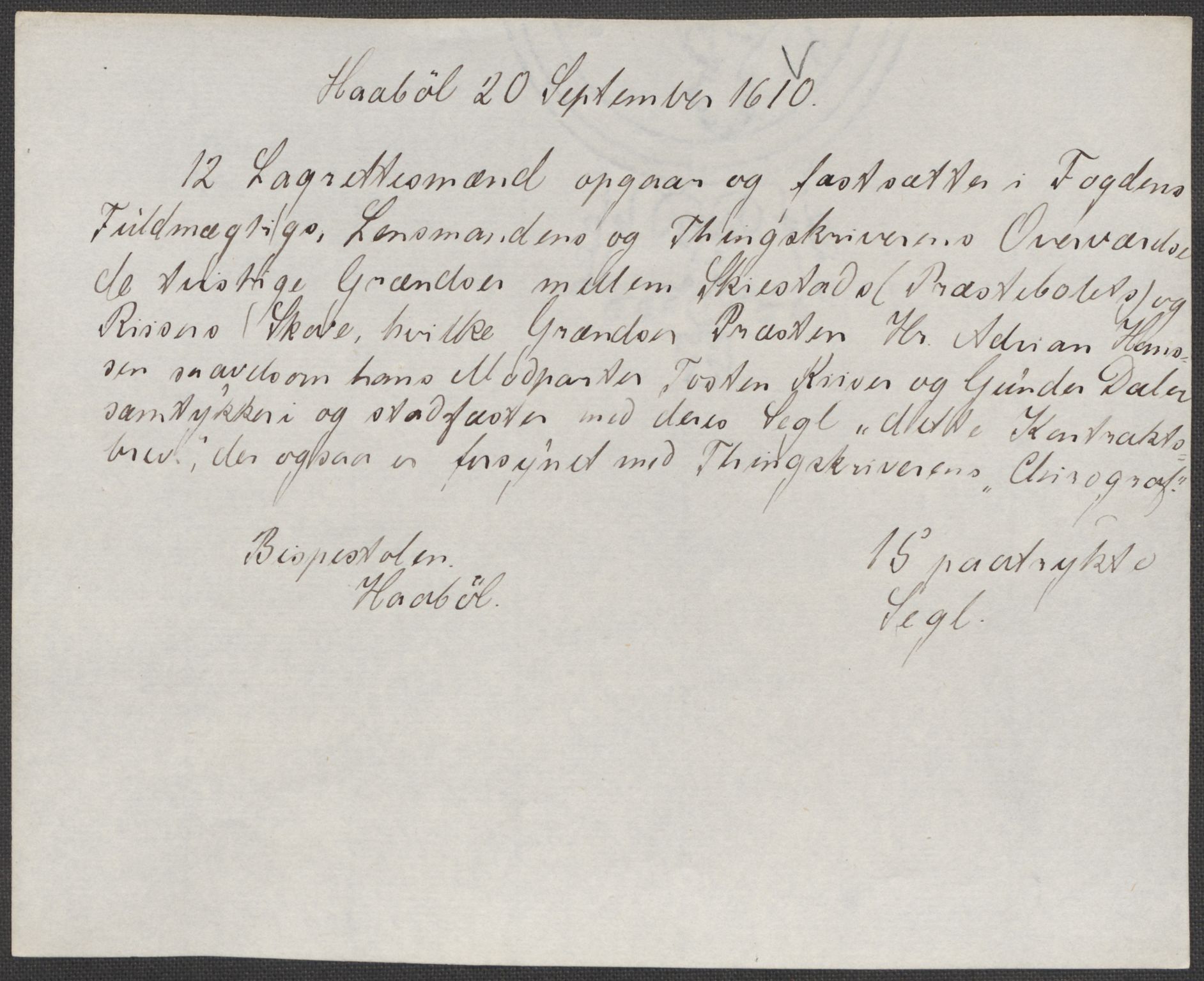 Riksarkivets diplomsamling, RA/EA-5965/F15/L0005: Prestearkiv - Østfold, 1572-1830, p. 209