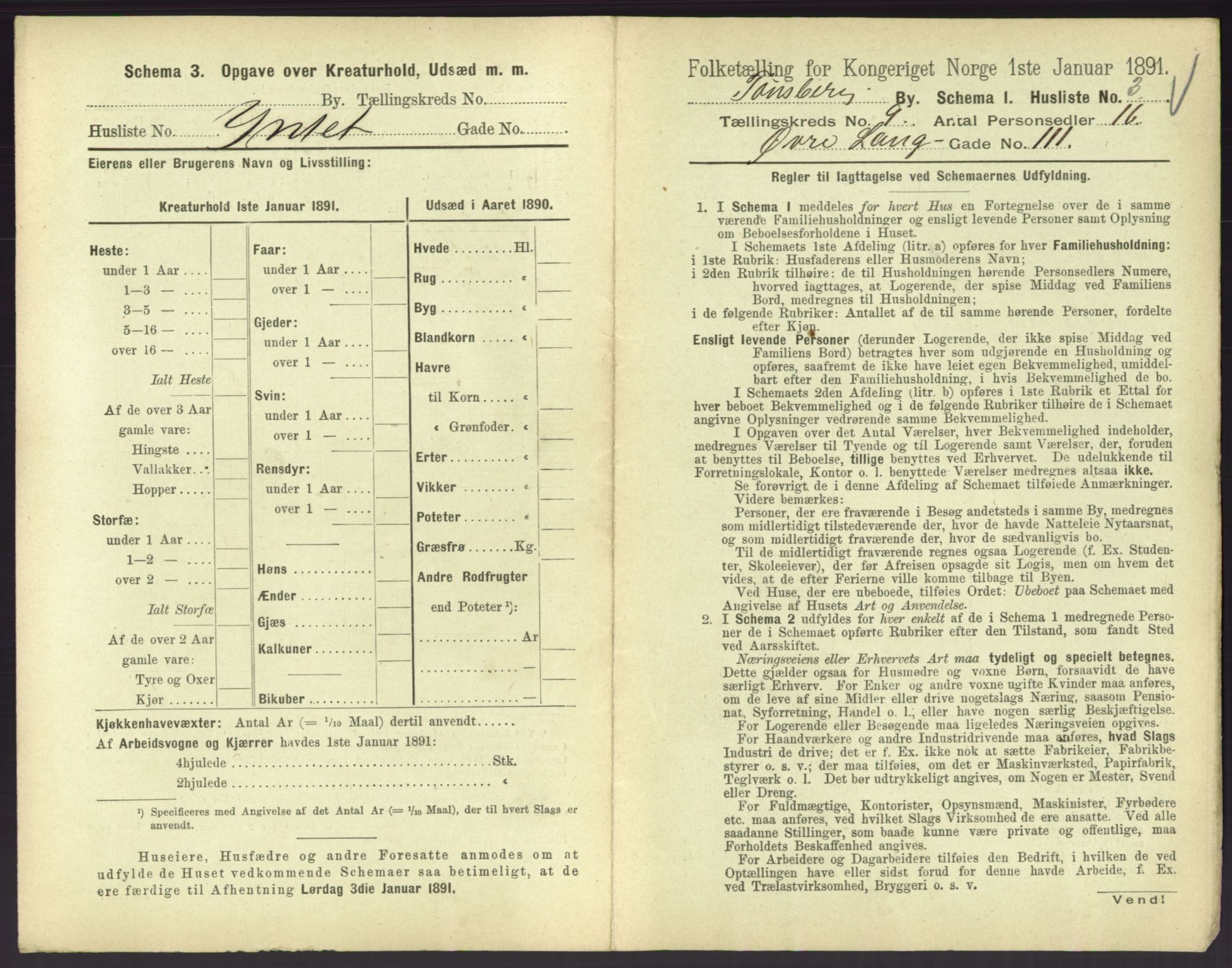 RA, 1891 census for 0705 Tønsberg, 1891, p. 366