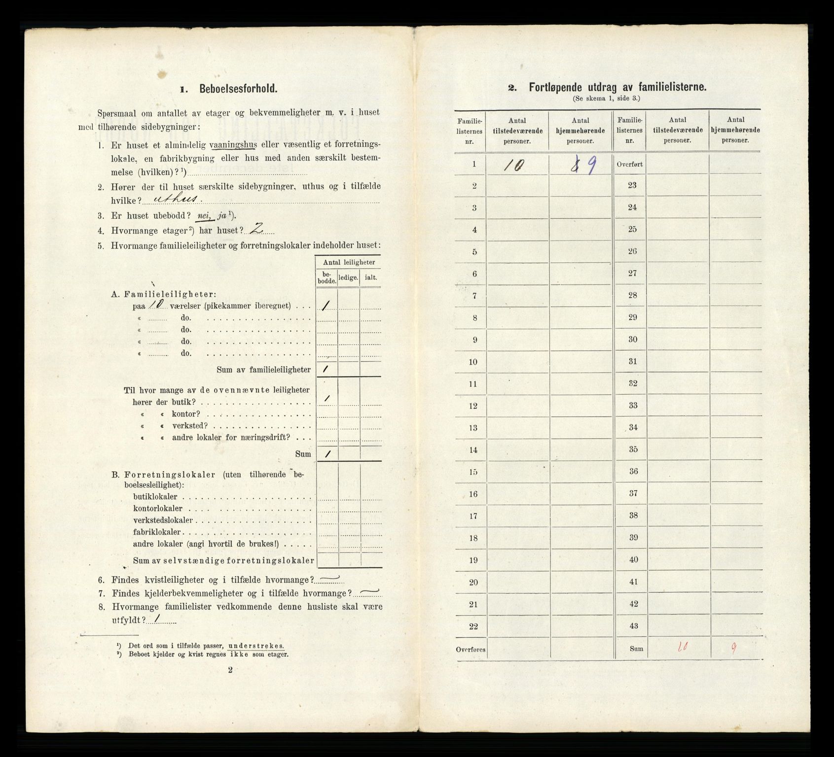 RA, 1910 census for Flekkefjord, 1910, p. 313