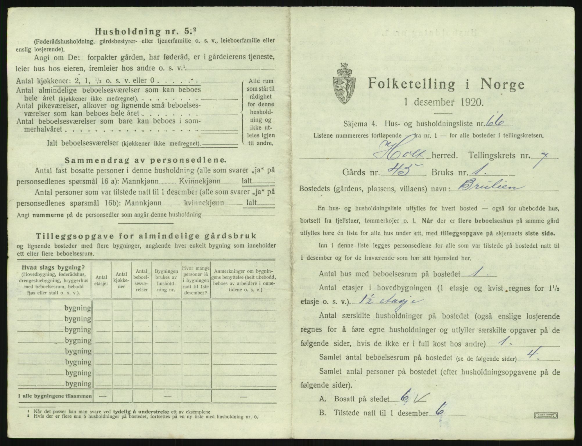 SAK, 1920 census for Holt, 1920, p. 714