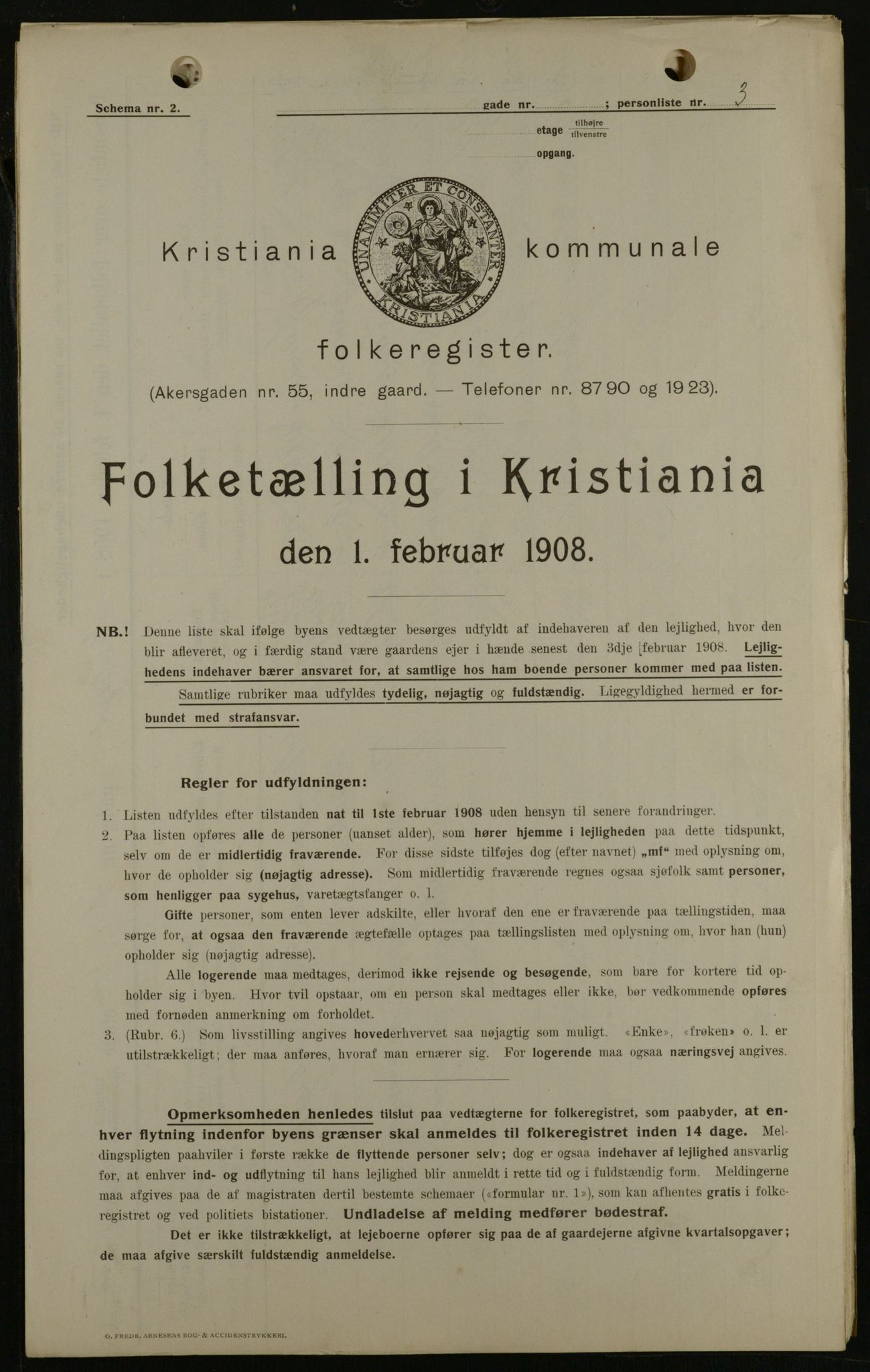 OBA, Municipal Census 1908 for Kristiania, 1908, p. 17922