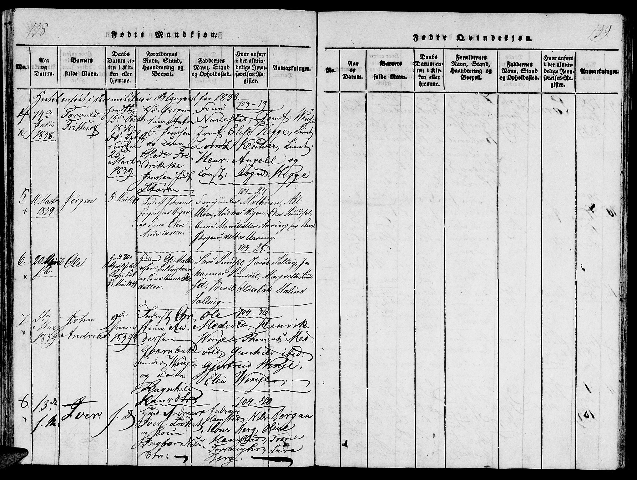 Ministerialprotokoller, klokkerbøker og fødselsregistre - Nord-Trøndelag, SAT/A-1458/733/L0322: Parish register (official) no. 733A01, 1817-1842, p. 138-139