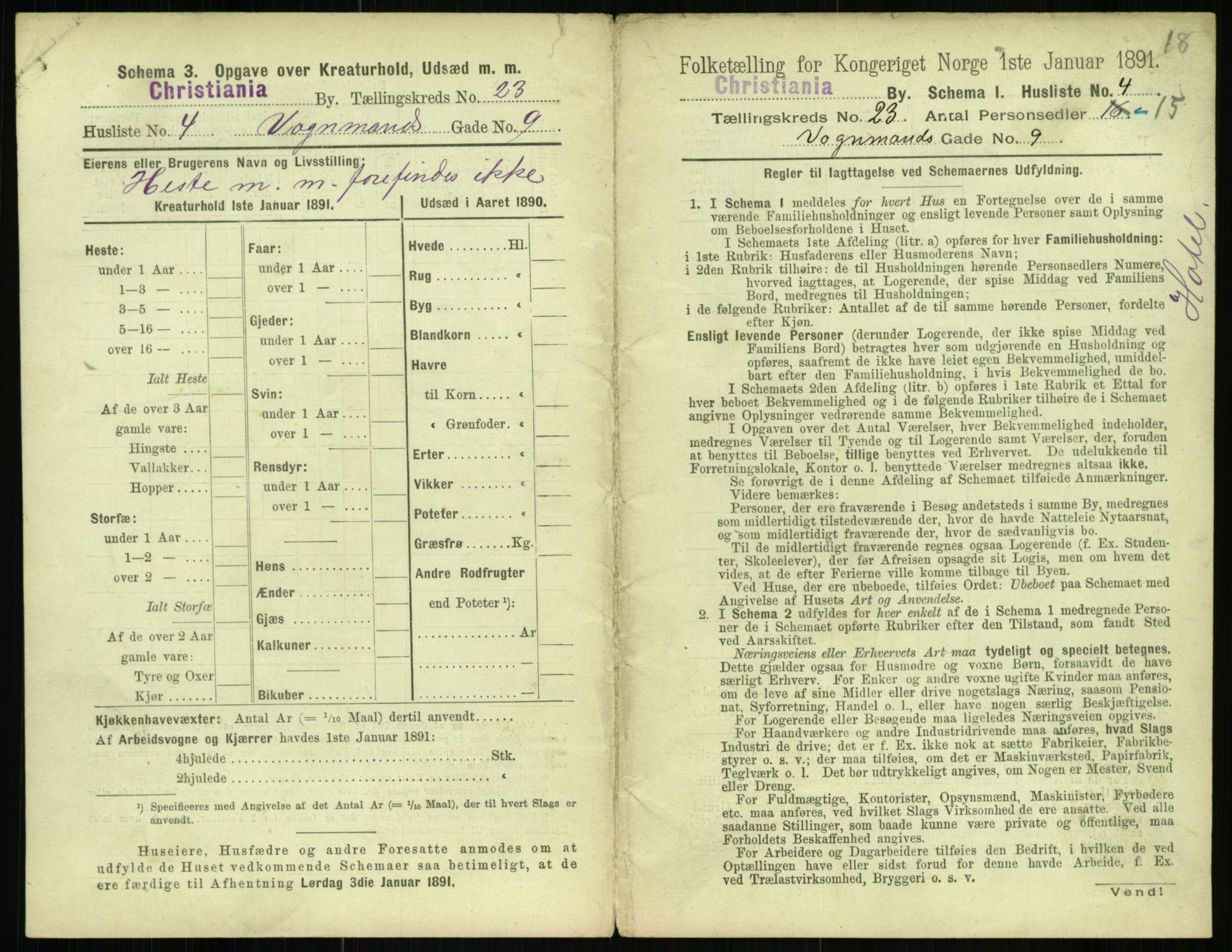 RA, 1891 census for 0301 Kristiania, 1891, p. 10993