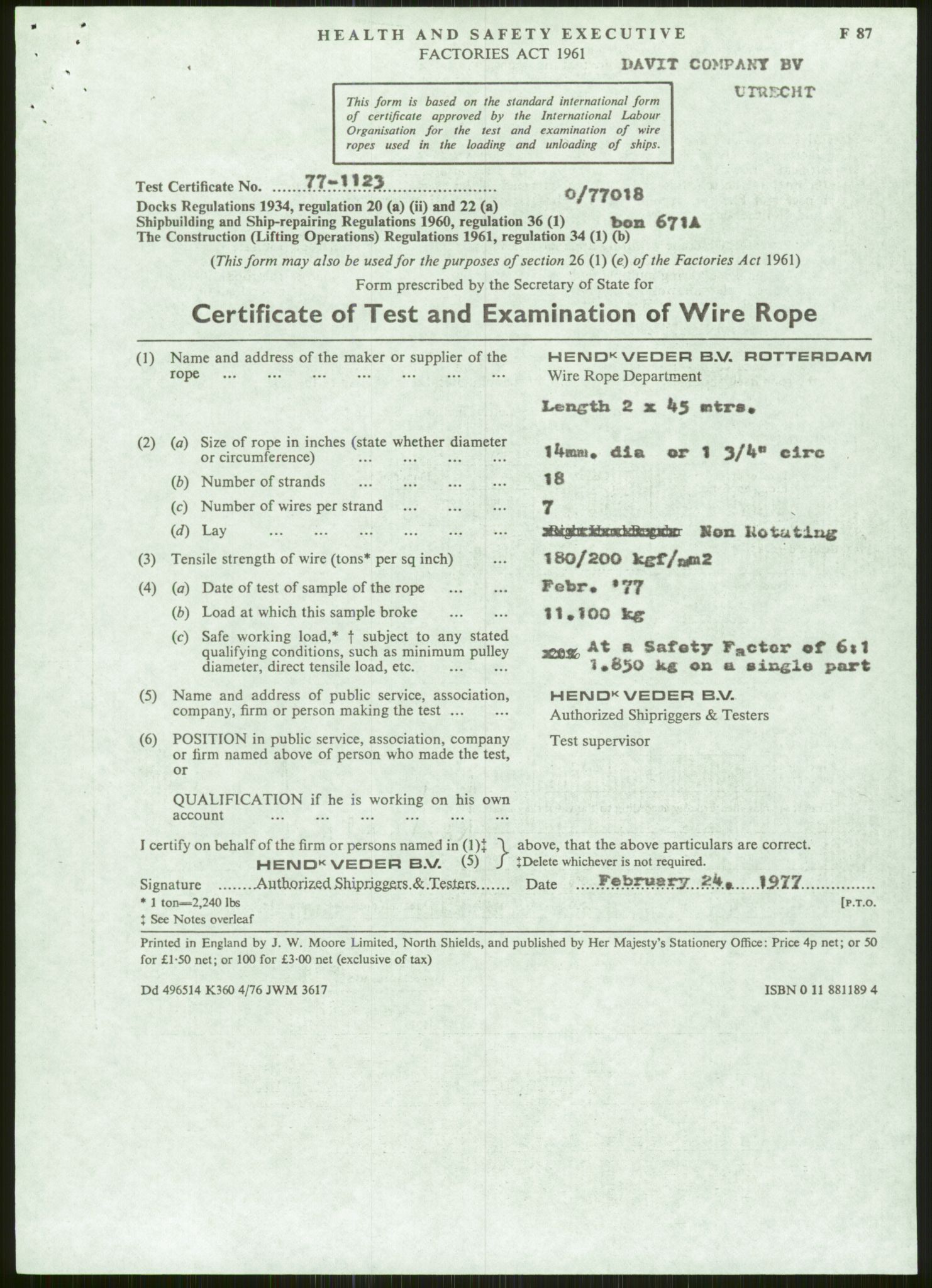 Justisdepartementet, Granskningskommisjonen ved Alexander Kielland-ulykken 27.3.1980, RA/S-1165/D/L0006: A Alexander L. Kielland (Doku.liste + A3-A6, A11-A13, A18-A20-A21, A23, A31 av 31)/Dykkerjournaler, 1980-1981, p. 41