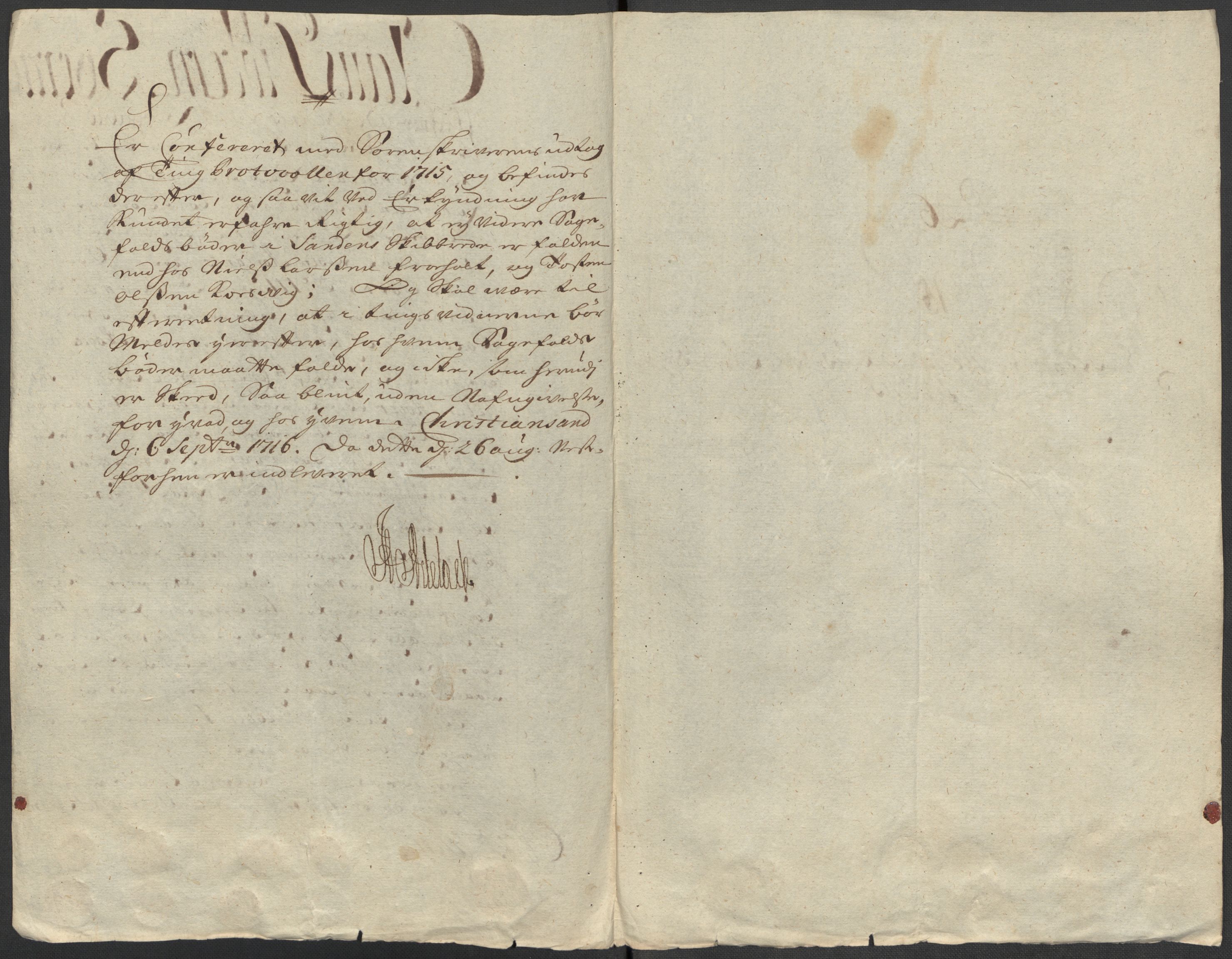 Rentekammeret inntil 1814, Reviderte regnskaper, Fogderegnskap, AV/RA-EA-4092/R39/L2323: Fogderegnskap Nedenes, 1715, p. 159