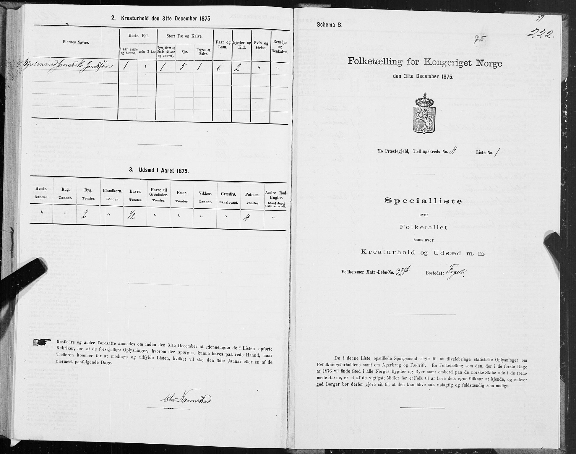 SAT, 1875 census for 1833P Mo, 1875, p. 2222
