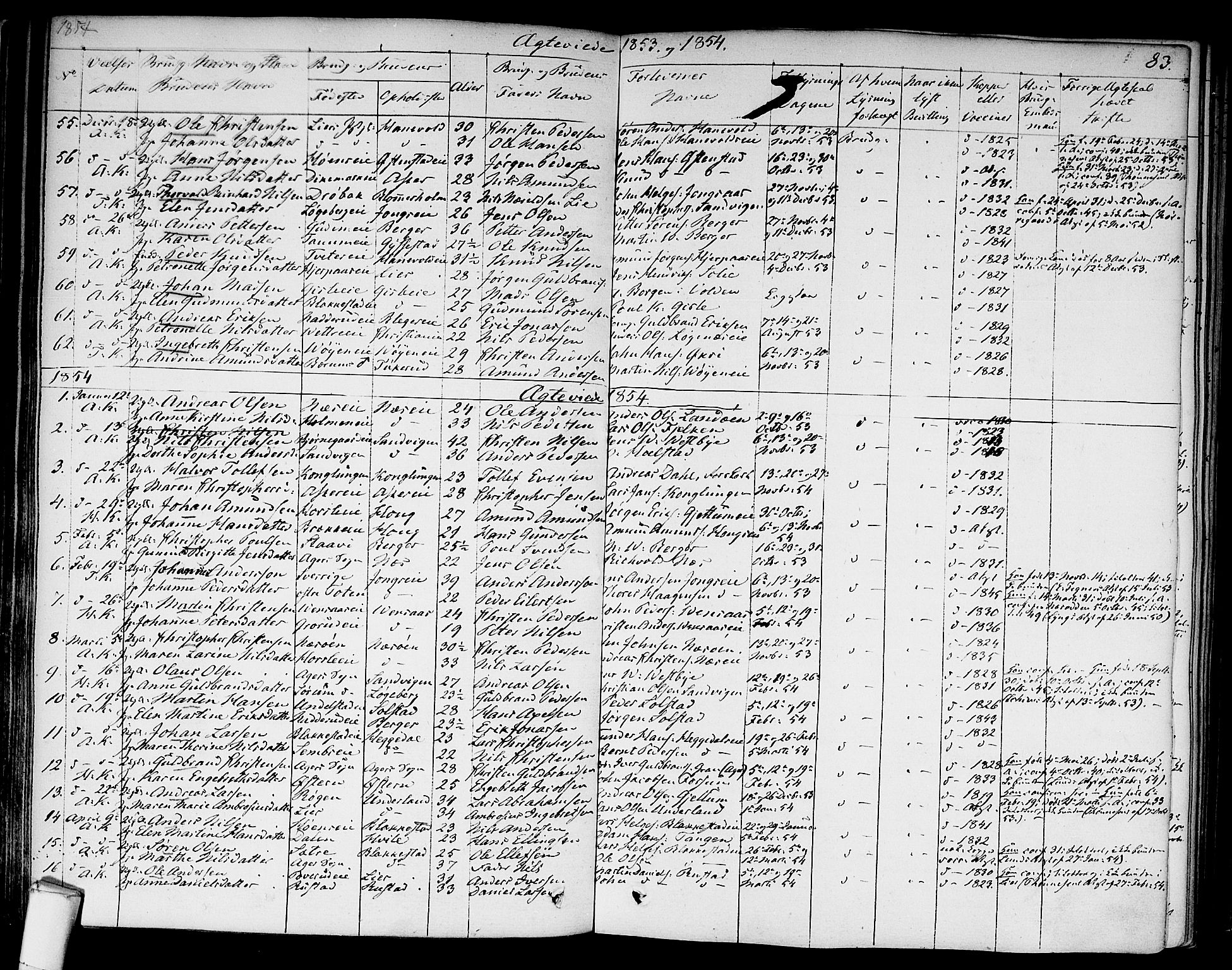 Asker prestekontor Kirkebøker, SAO/A-10256a/F/Fa/L0010: Parish register (official) no. I 10, 1825-1878, p. 83